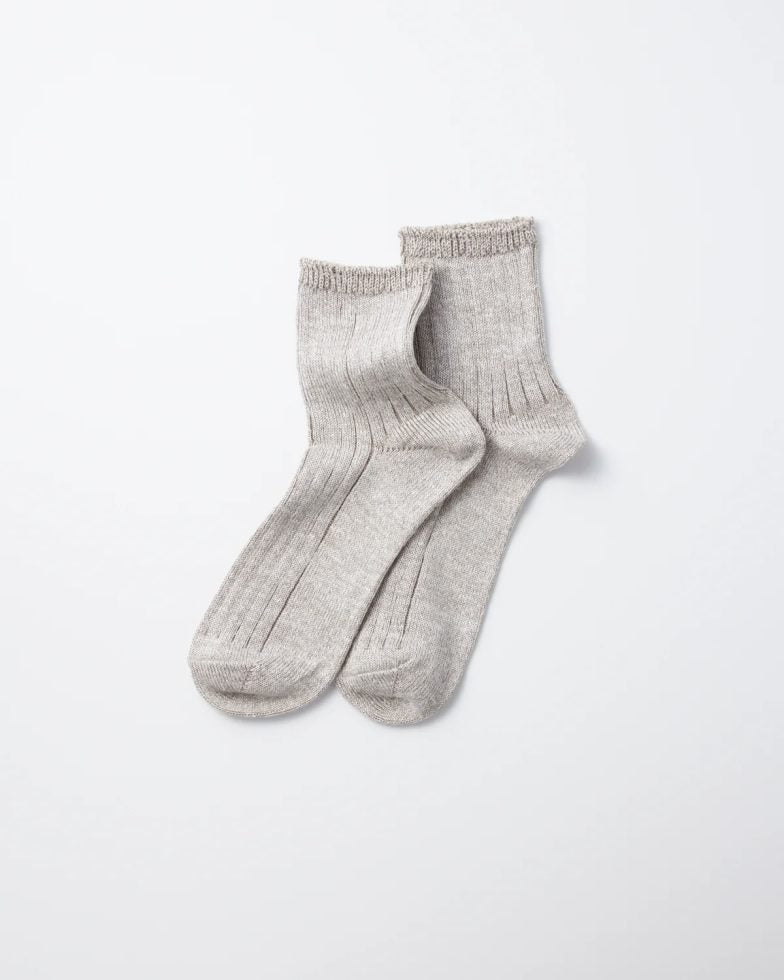 ROTOTO ロトト / LINEN COTTON RIBBED ANKLE SOCKS リネンリブドアンクルソックス