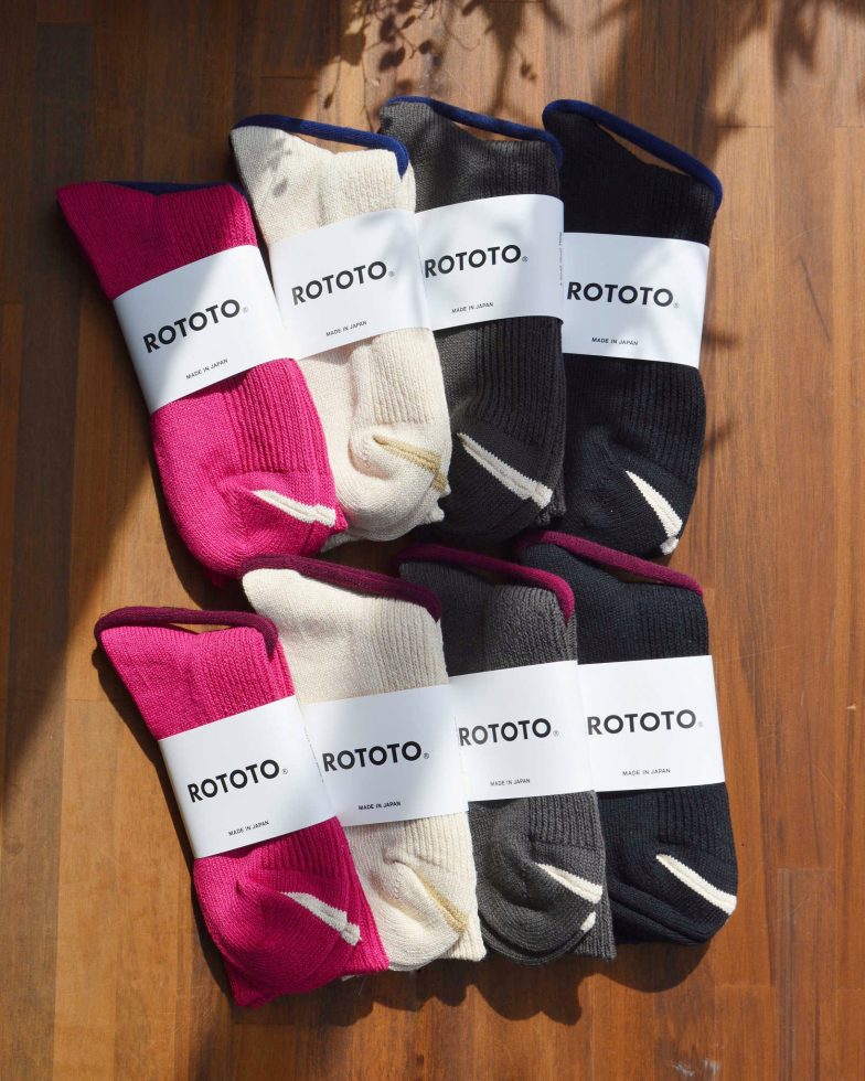 ROTOTO ロトト / WASHI & RECYCLED COTTON RIB CREW SOCKS ワシリサイクルコットンリブクルーソックス