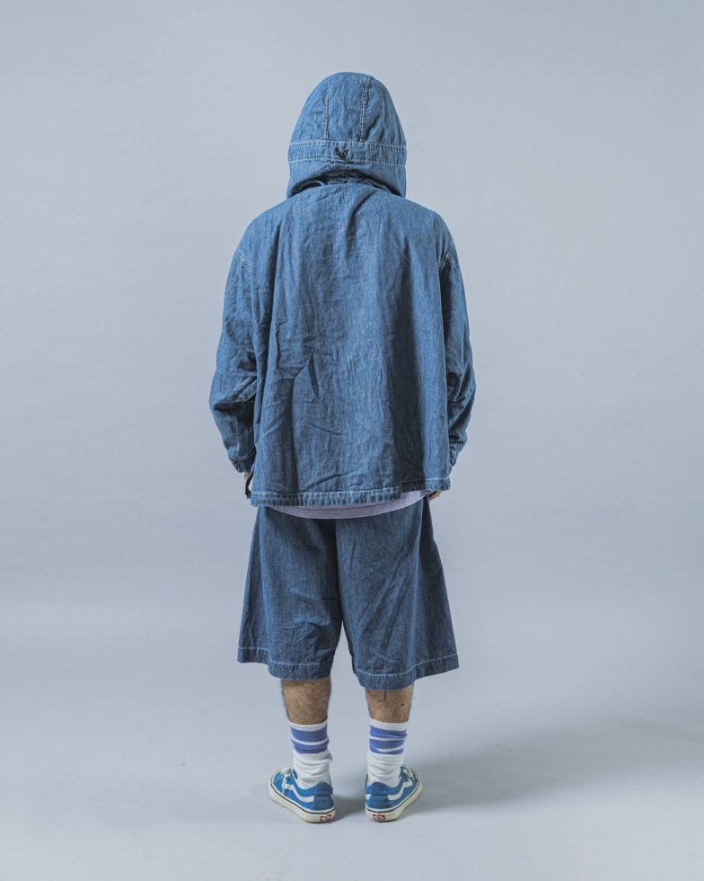 IMPRESTORE インプレストア / Richie リッチー | anorak hoodie アノラックフーディー (Blue Denim Vintage wash ブルーデニムヴィンテージウォッシュ)