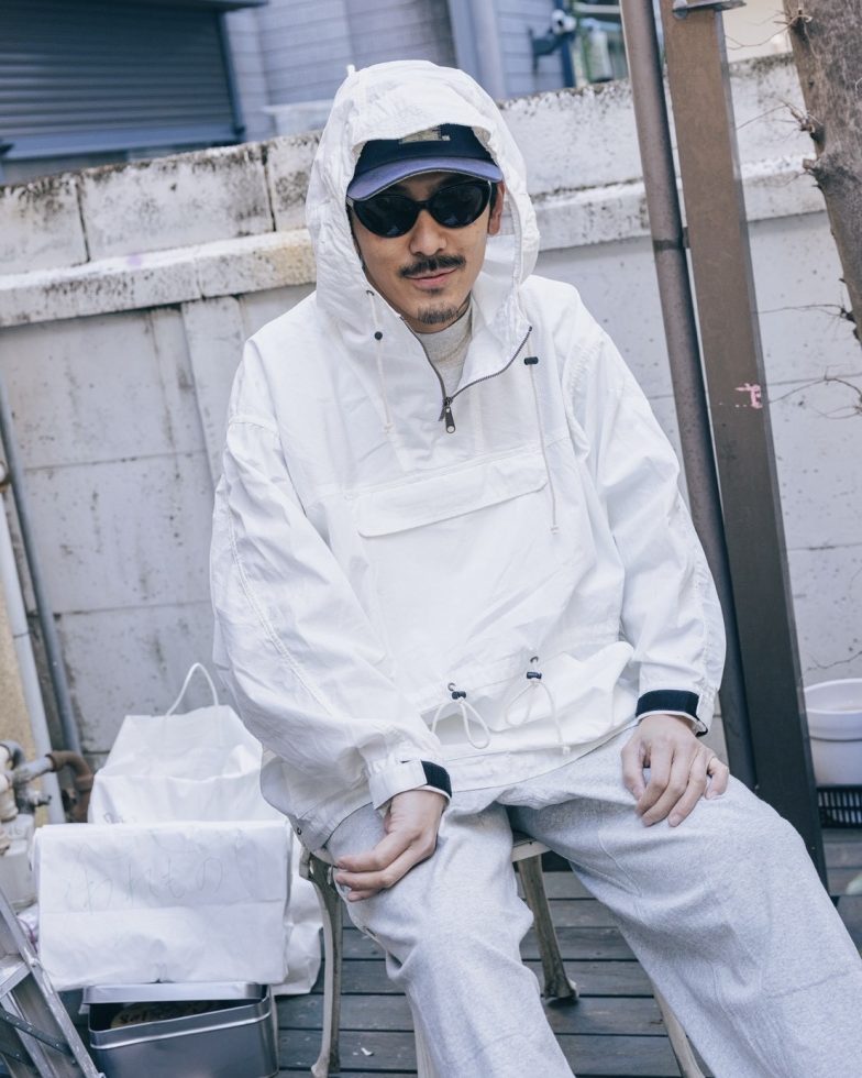 IMPRESTORE インプレストア / Richie リッチー | anorak hoodie アノラックフーディー (White poplin ホワイトポプリン)