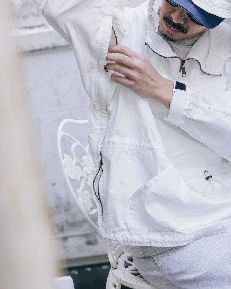 IMPRESTORE インプレストア / Richie リッチー | anorak hoodie アノラックフーディー (White poplin ホワイトポプリン)