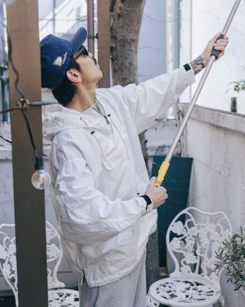 IMPRESTORE インプレストア / Richie リッチー | anorak hoodie アノラックフーディー (White poplin ホワイトポプリン)