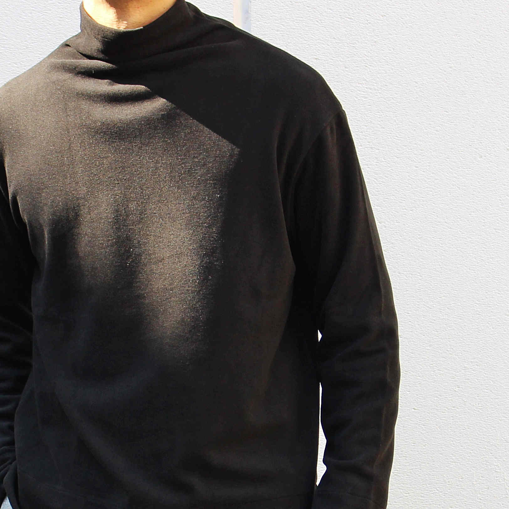 LAMOND ラモンド / LOUNGE SUEDE HIGH NECK ラウンジスエードハイネック (BLACK ブラック)