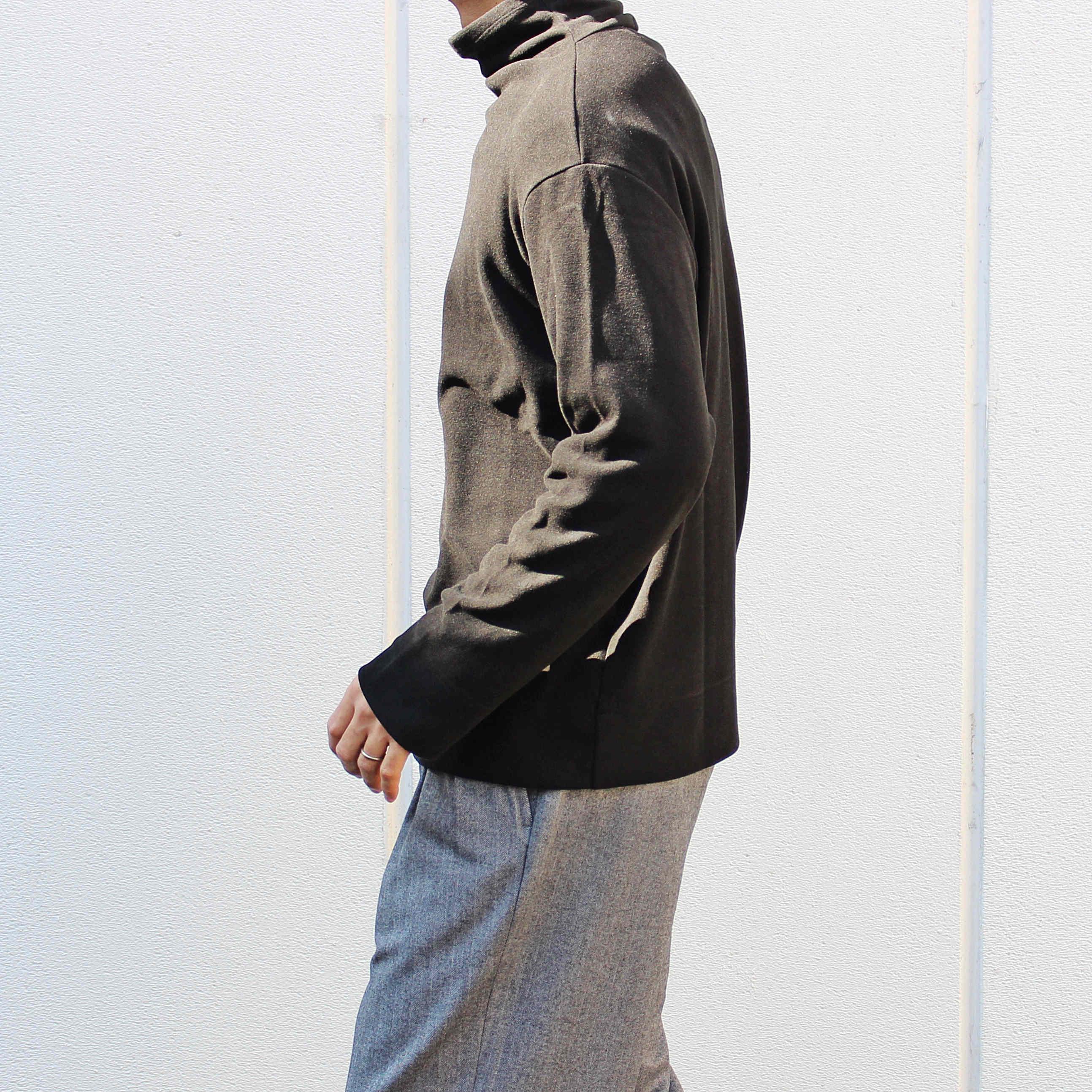 LAMOND ラモンド / LOUNGE SUEDE HIGH NECK ラウンジスエードハイネック (BLACK ブラック)