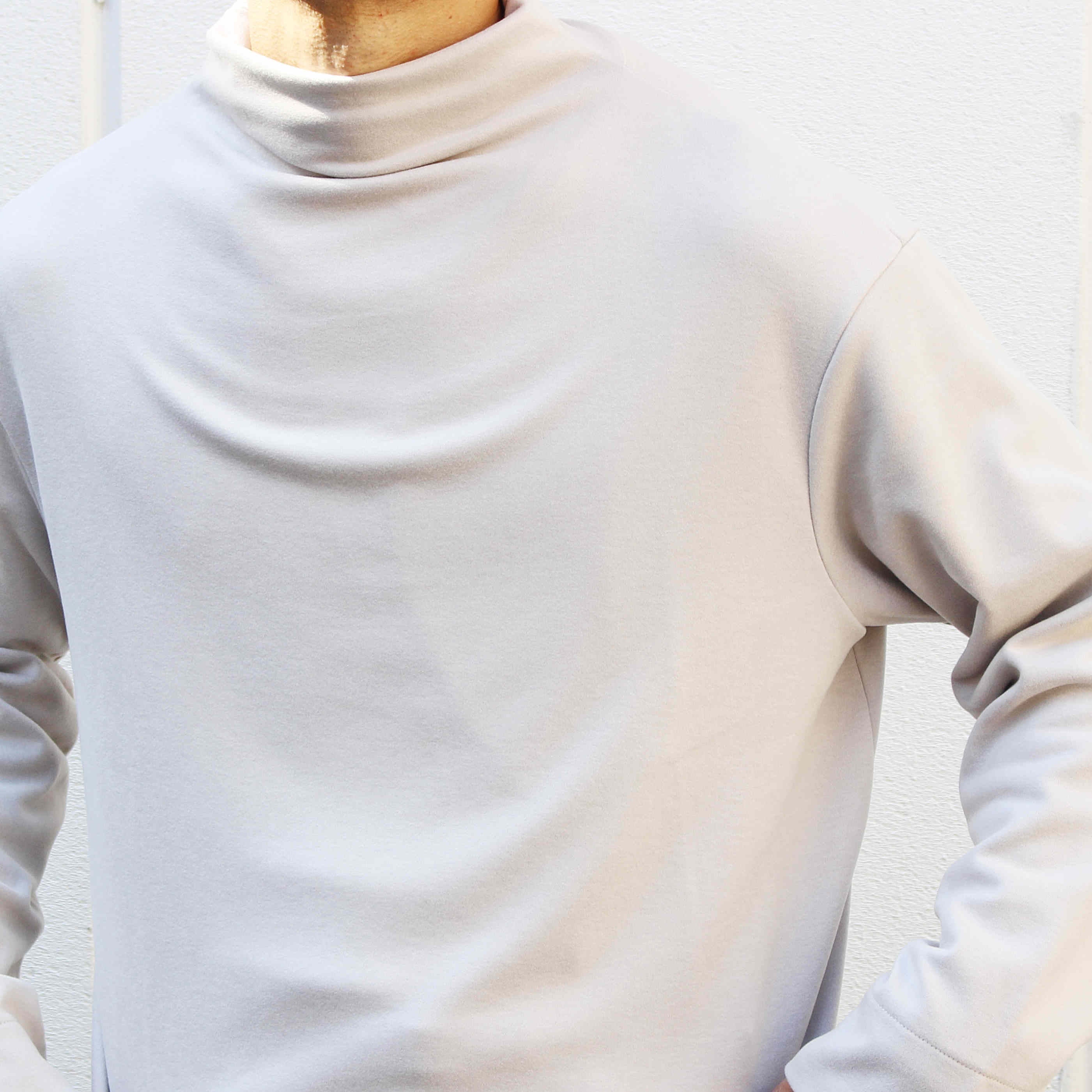 LAMOND ラモンド / LOUNGE SUEDE HIGH NECK ラウンジスエードハイネック (GRAY BEIGEグレーベージュ)