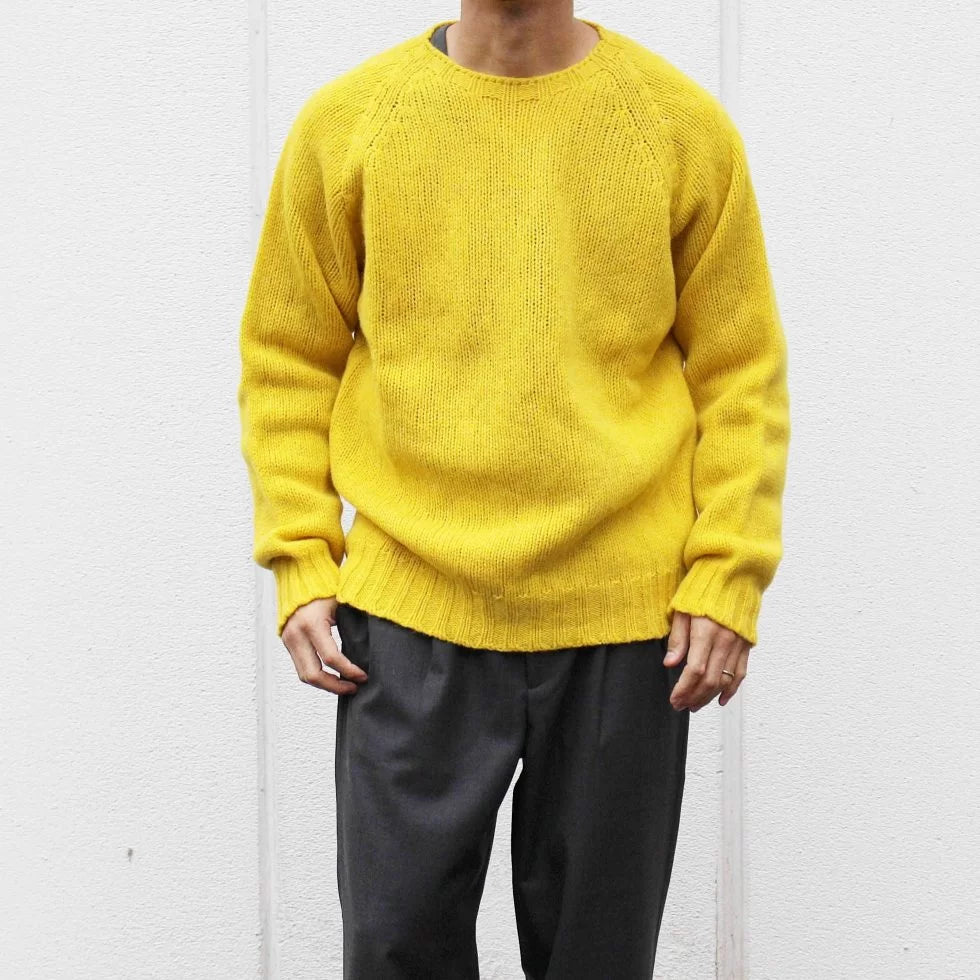 NOR’EASTERLY ノア イースターリー / 2PLY RAGLAN CREW クルーネックニット (GORSE FLOWER)