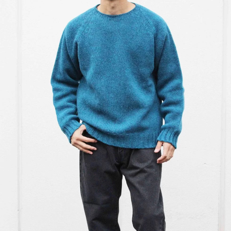 NOR’EASTERLY ノア イースターリー / 2PLY RAGLAN CREW クルーネックニット (ATLANTIC)