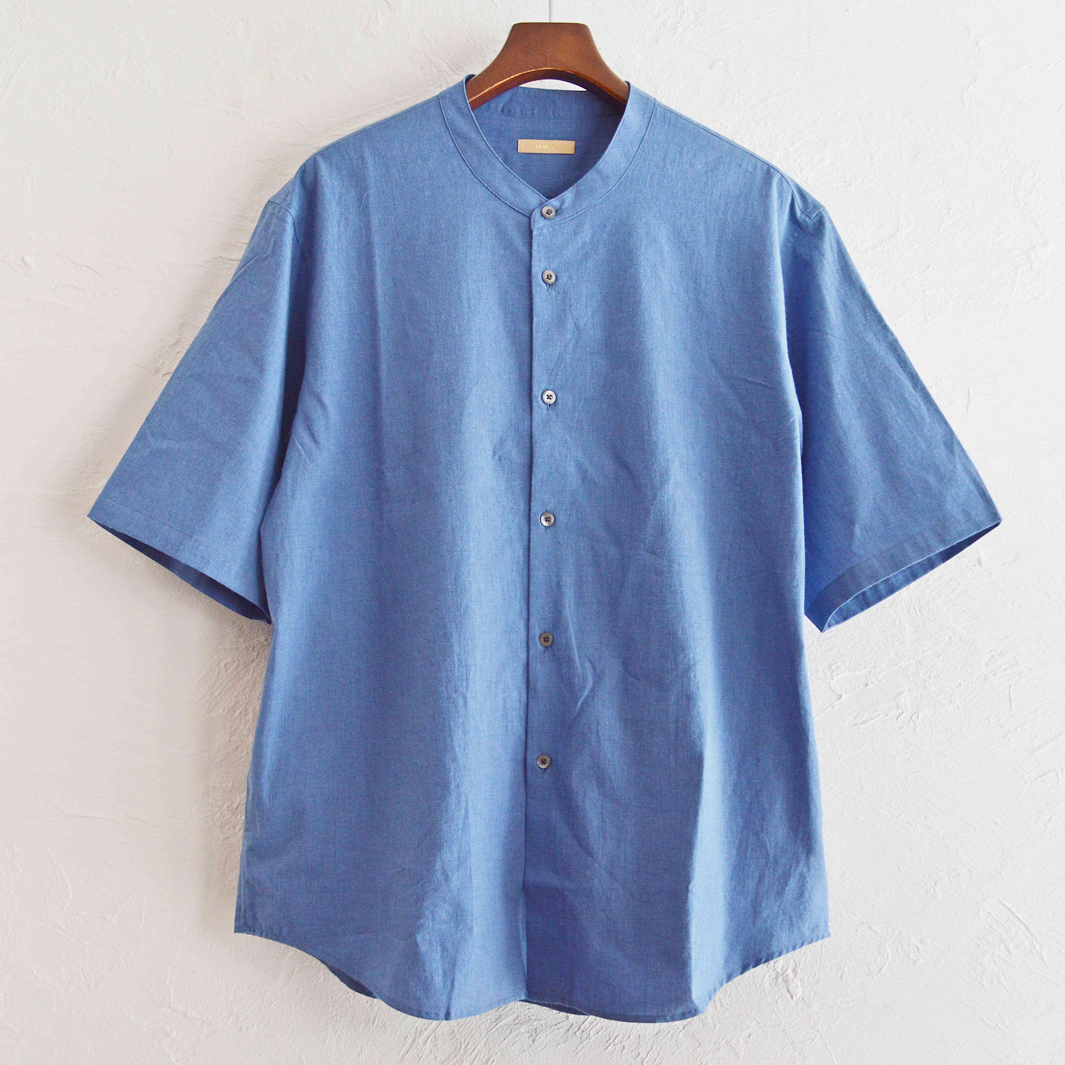 LAMOND ラモンド / BAND COLLAR CHAMBRAY SHIRTS バンドカラーシャンブレーシャツ (BLUE ブルー）