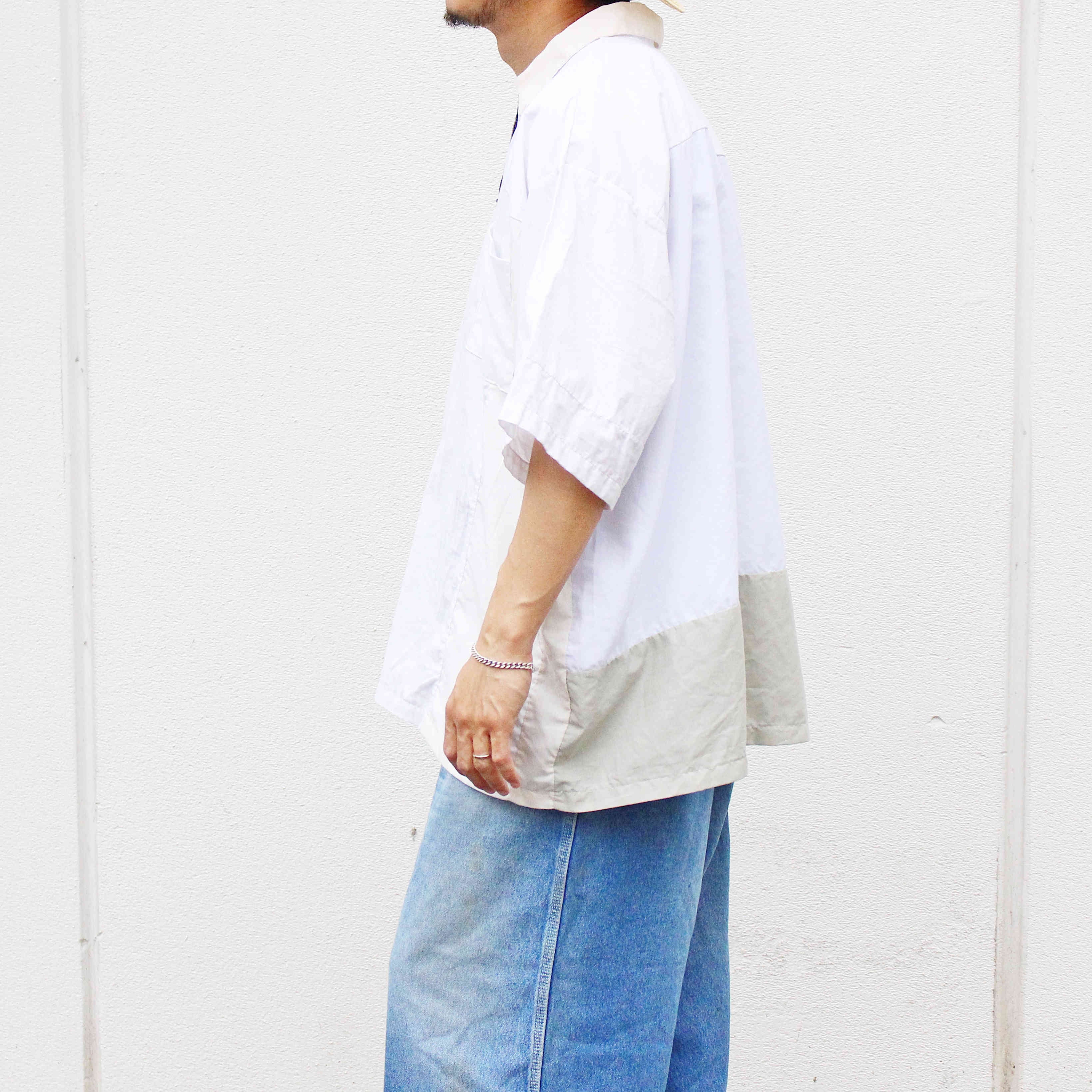 SUNNY SIDE UP サニーサイドアップ /  PATCHWORK HALF ZIP SHIRT パッチワークハーフジップシャツ