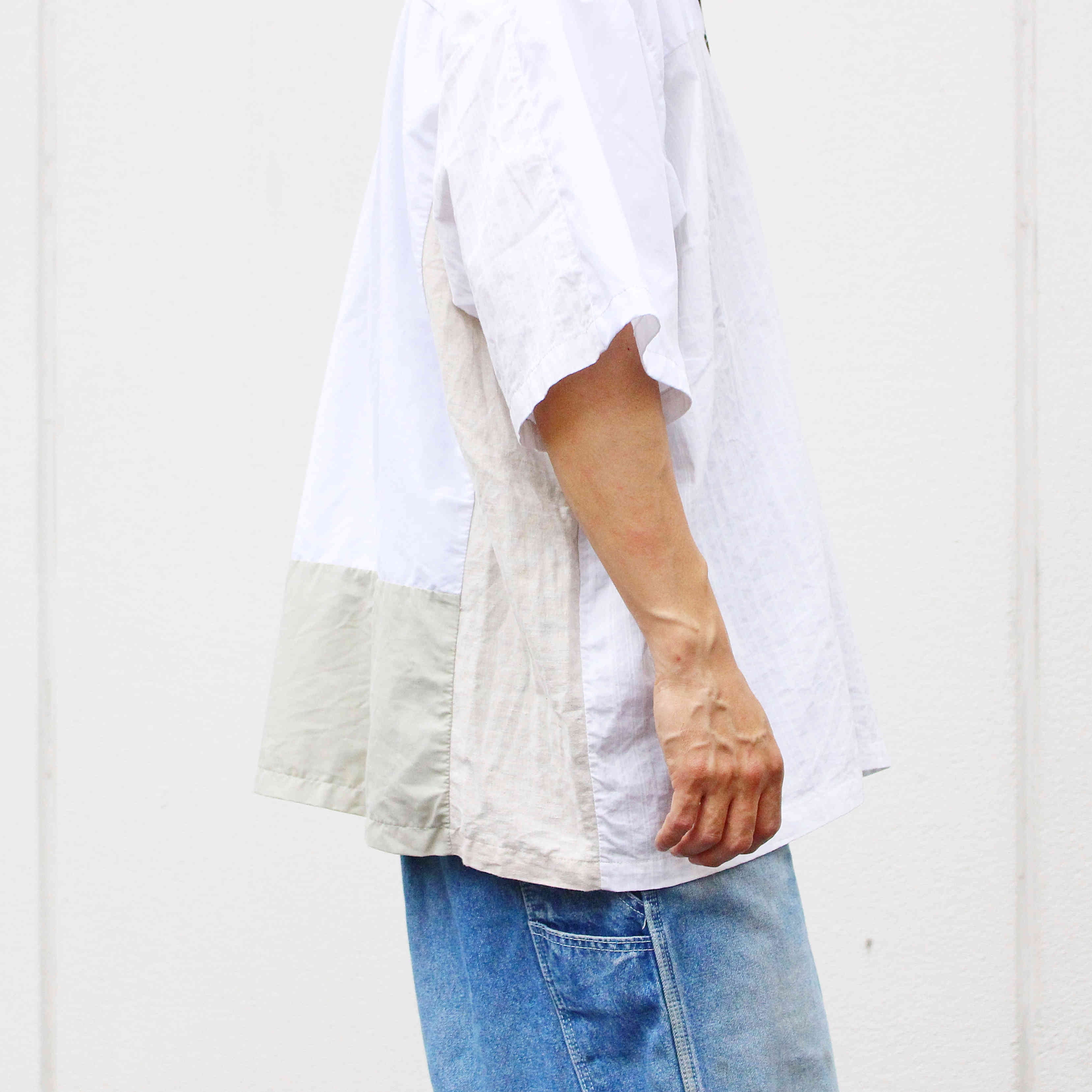 SUNNY SIDE UP サニーサイドアップ /  PATCHWORK HALF ZIP SHIRT パッチワークハーフジップシャツ