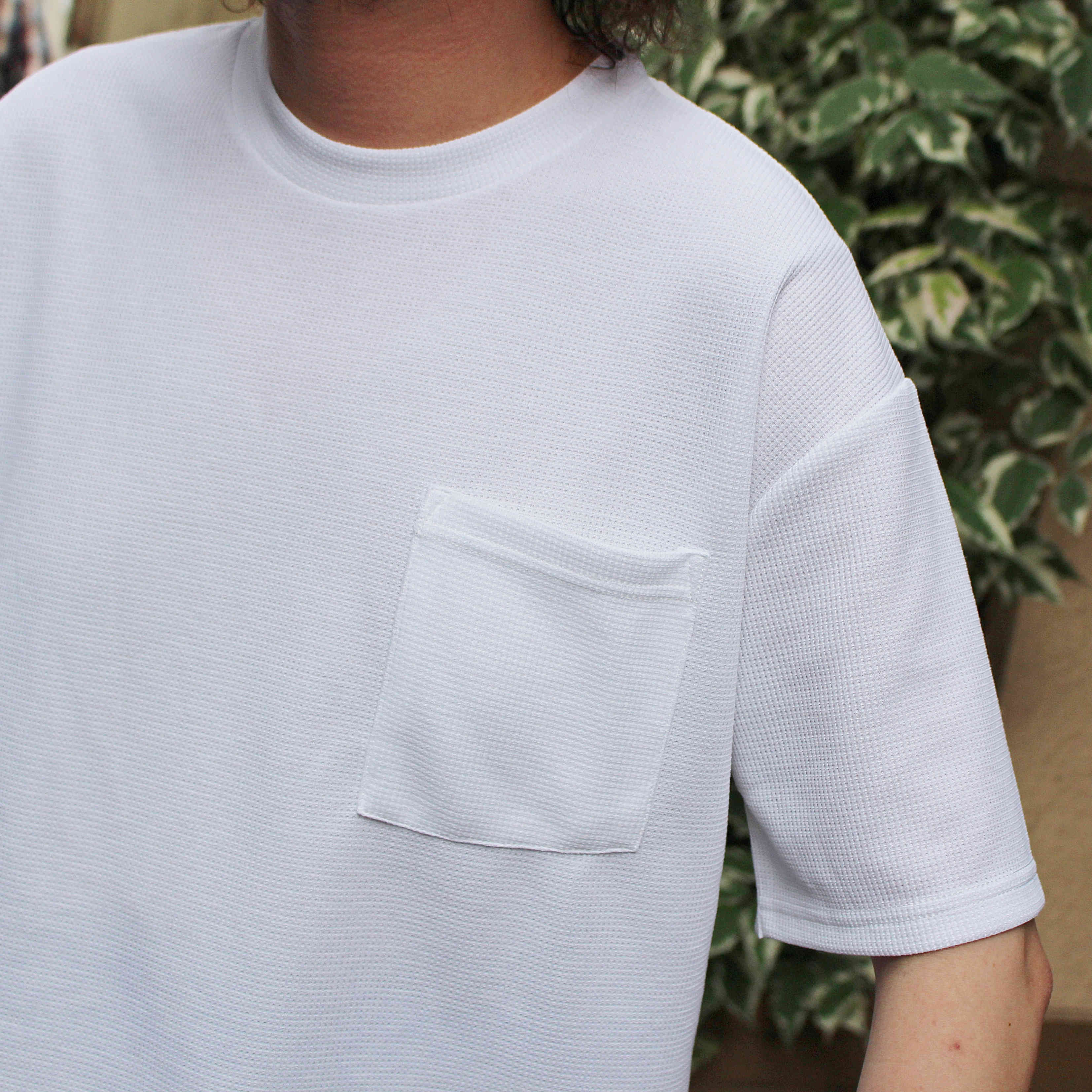 MOUNTAIN EQUIPMENT / QD ECO WAFFLE POCKET TEE (WHITE)