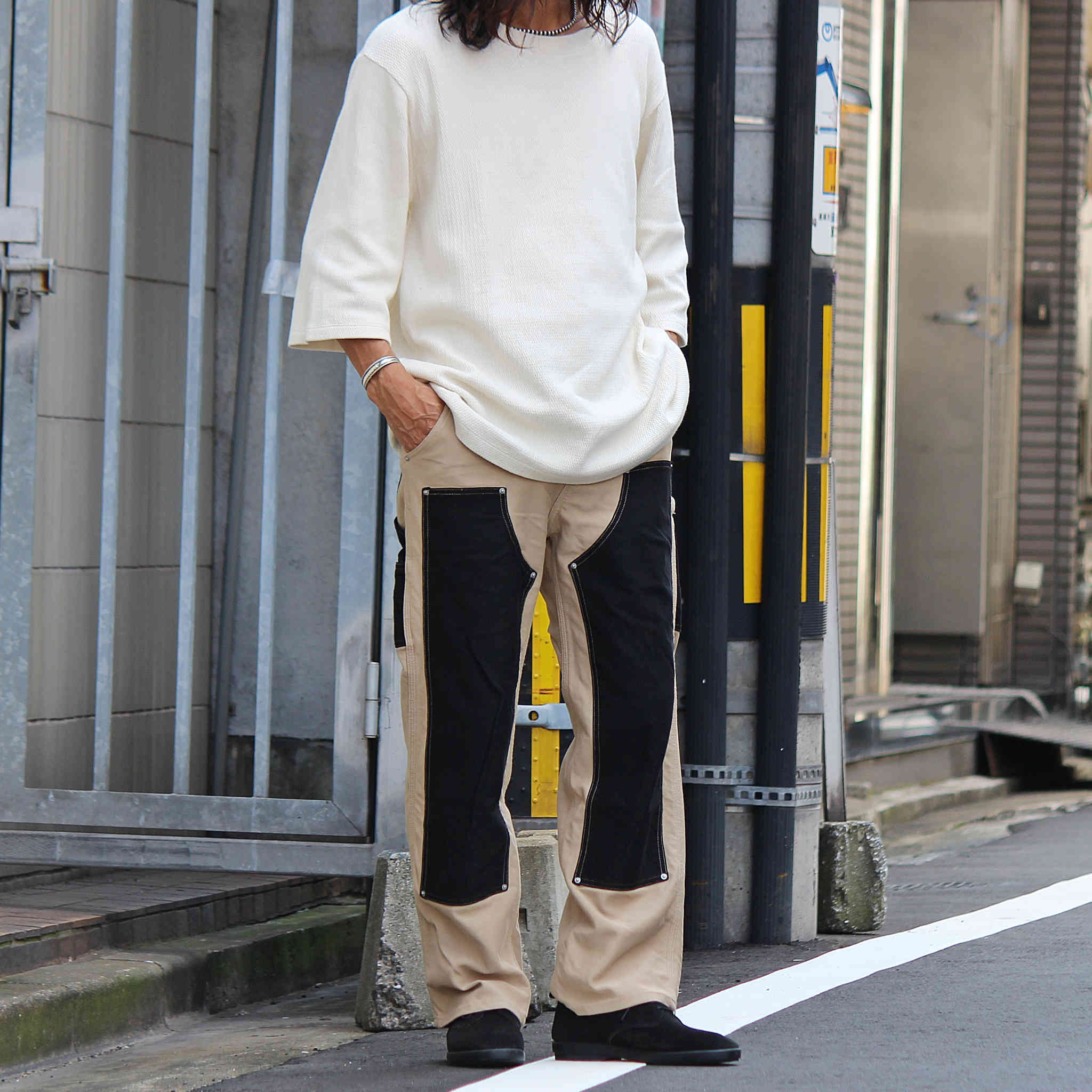 Nasngwam. / DOUBLE KNEE PANTS (BLACK)