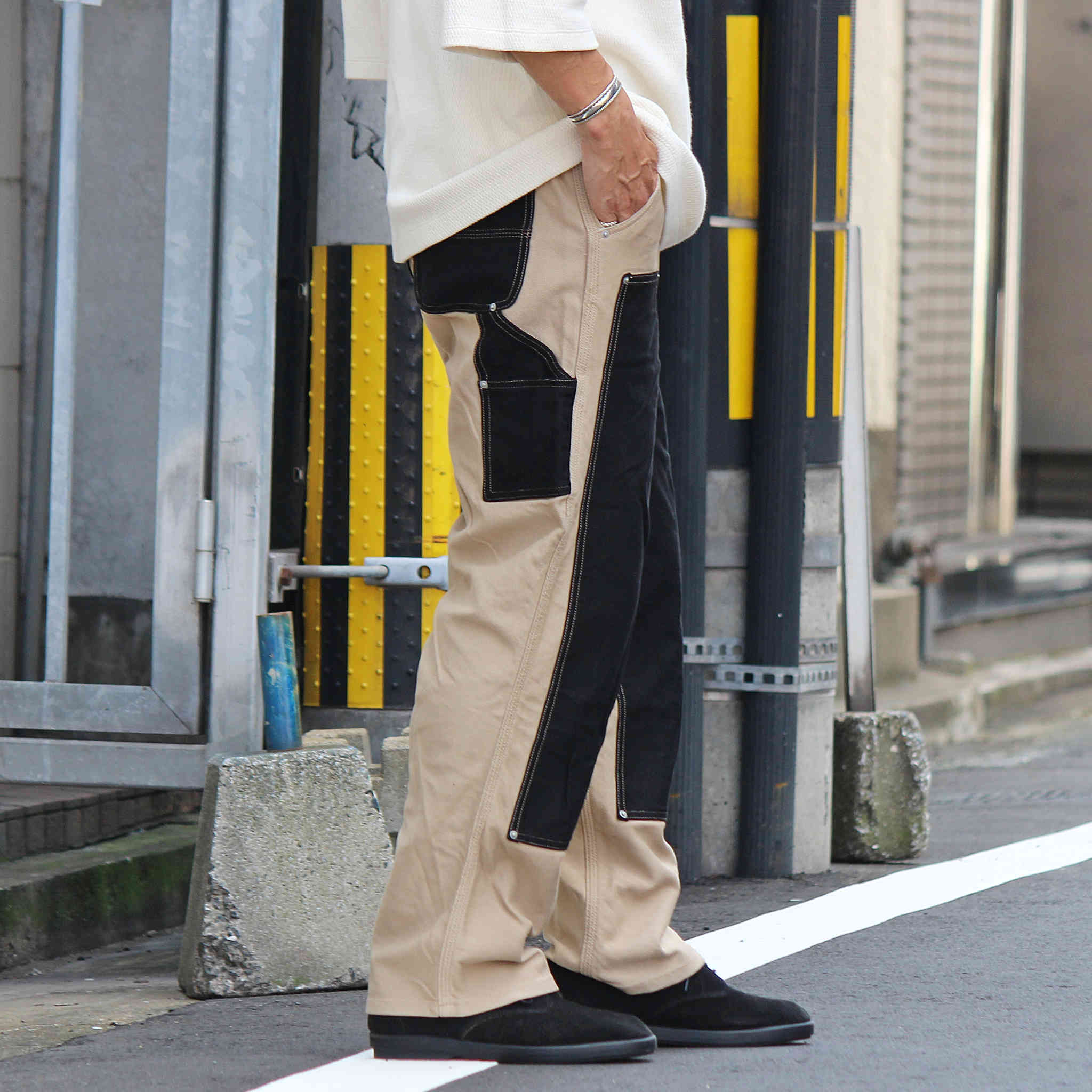Nasngwam. / DOUBLE KNEE PANTS (BLACK)
