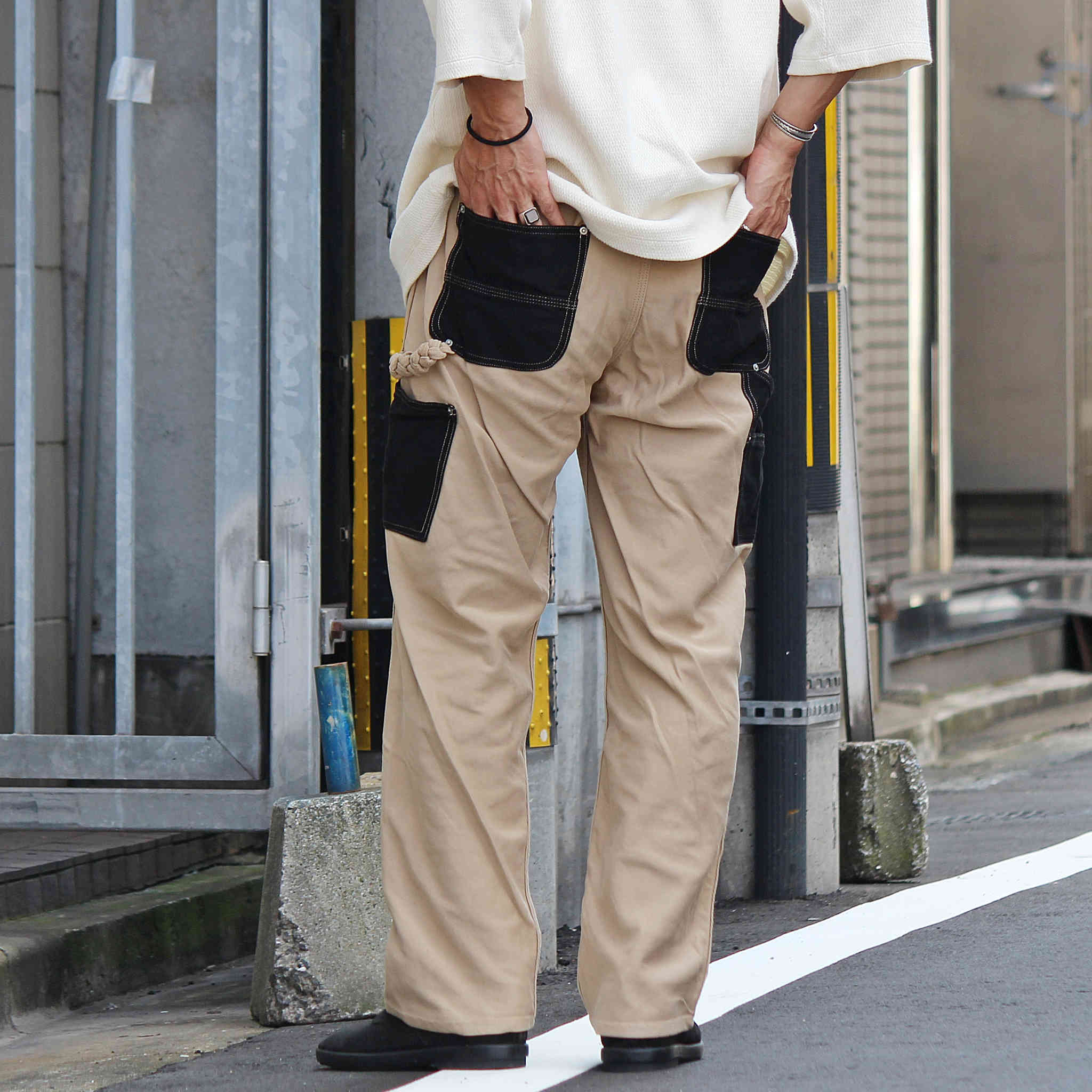 Nasngwam. / DOUBLE KNEE PANTS (BLACK)