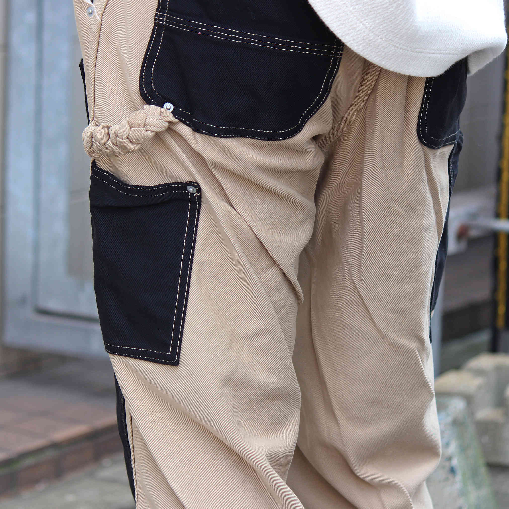 Nasngwam. / DOUBLE KNEE PANTS (BLACK)
