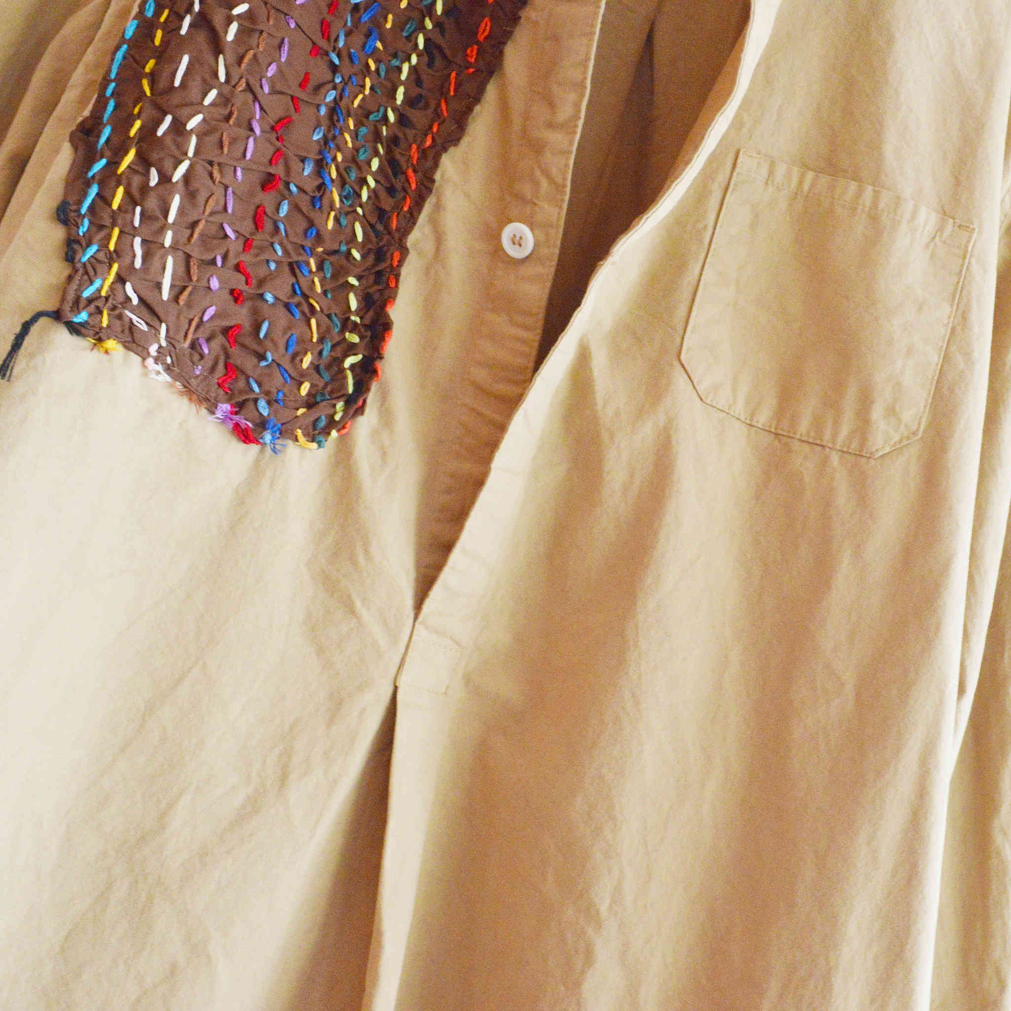 BIG P.PRODUCTS with ニコニコハウス / NICO PULLOVER SHIRTS (BEIGE)