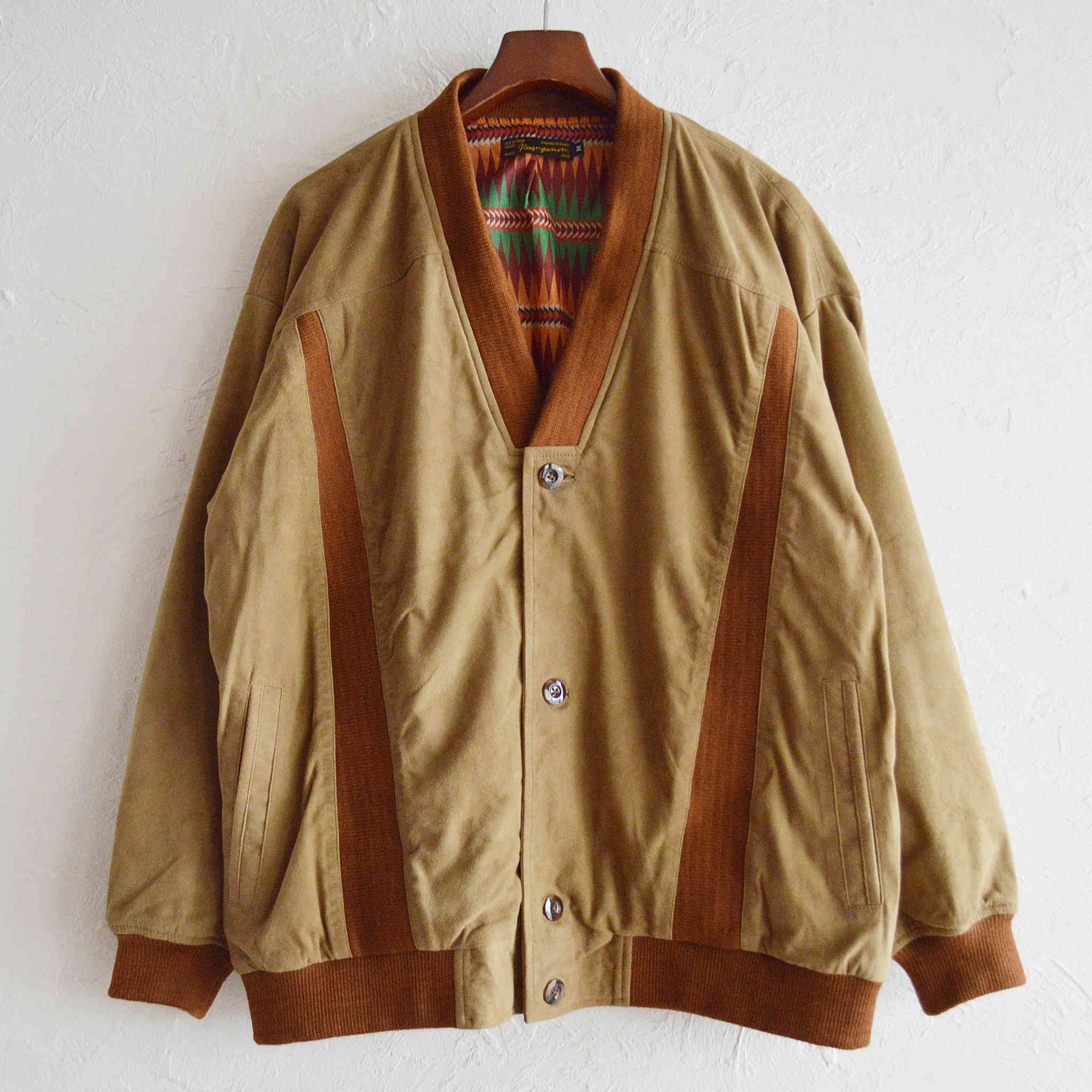 Nasngwam. ナスングワム / ROOT LEATHER CARDIGAN ルートレザーカーディガン (BROWN ブラウン)