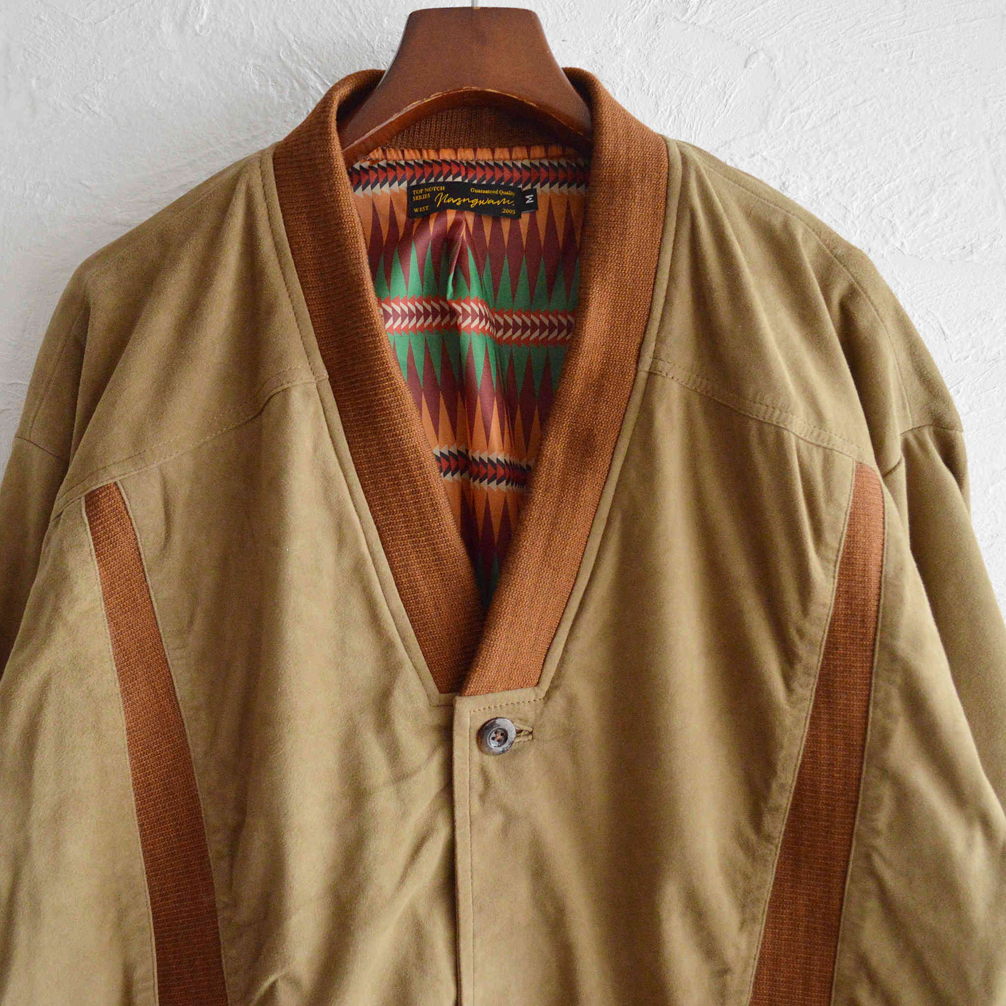 Nasngwam. ナスングワム / ROOT LEATHER CARDIGAN ルートレザーカーディガン (BROWN ブラウン)