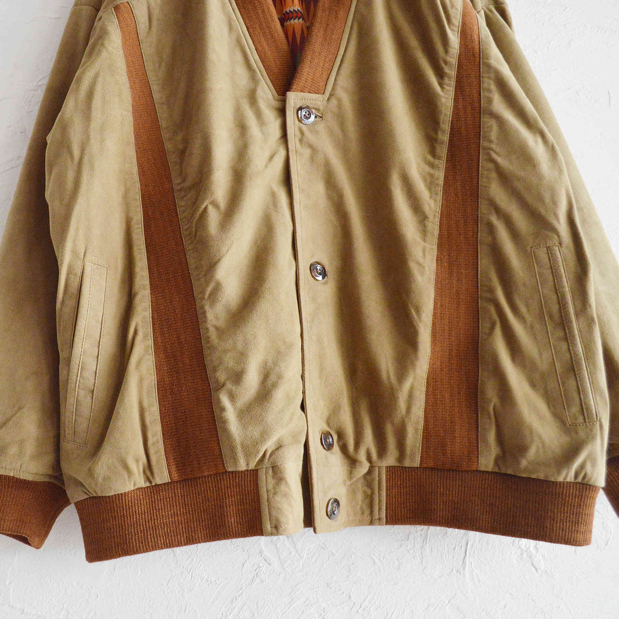 Nasngwam. ナスングワム / ROOT LEATHER CARDIGAN ルートレザーカーディガン (BROWN ブラウン)