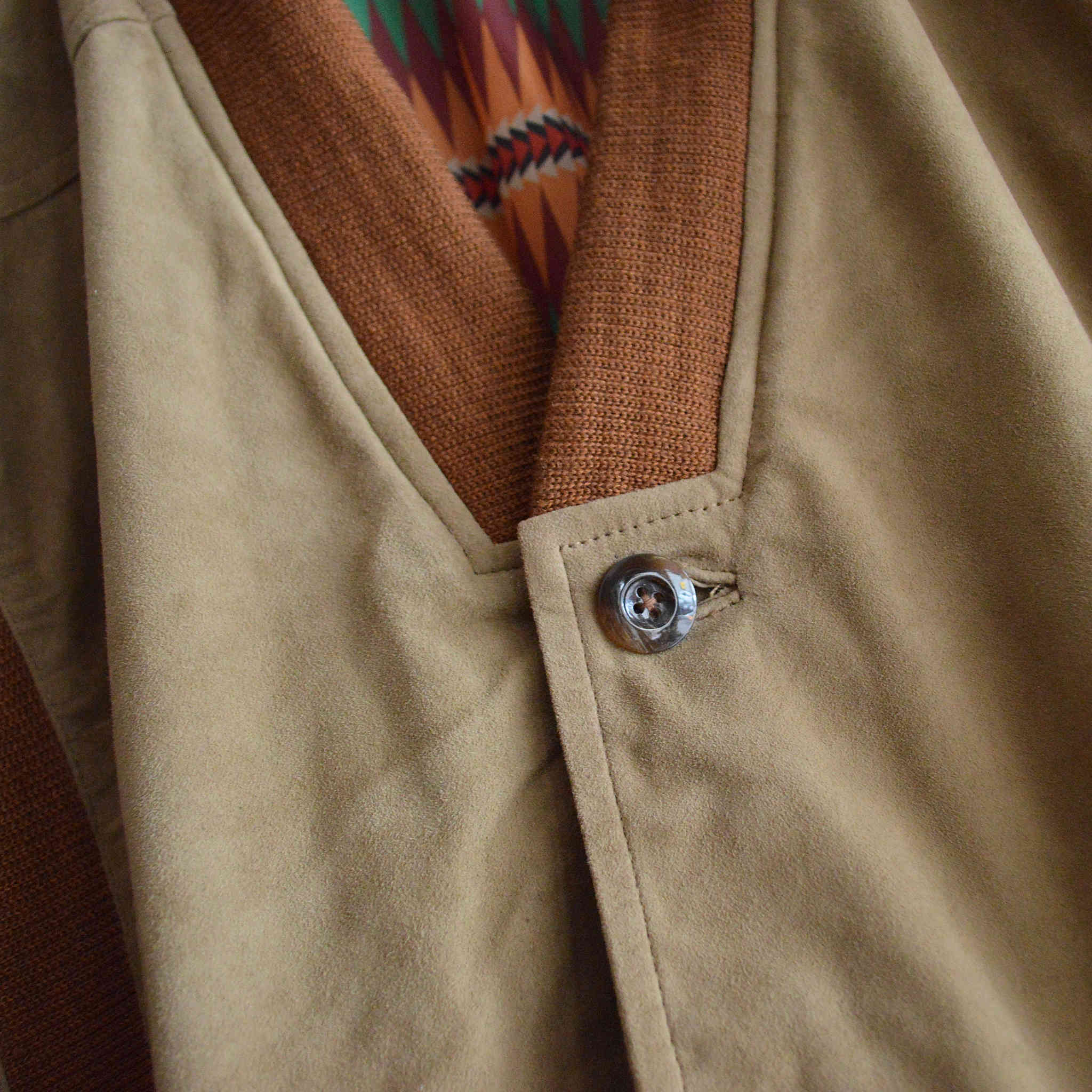 Nasngwam. ナスングワム / ROOT LEATHER CARDIGAN ルートレザーカーディガン (BROWN ブラウン)