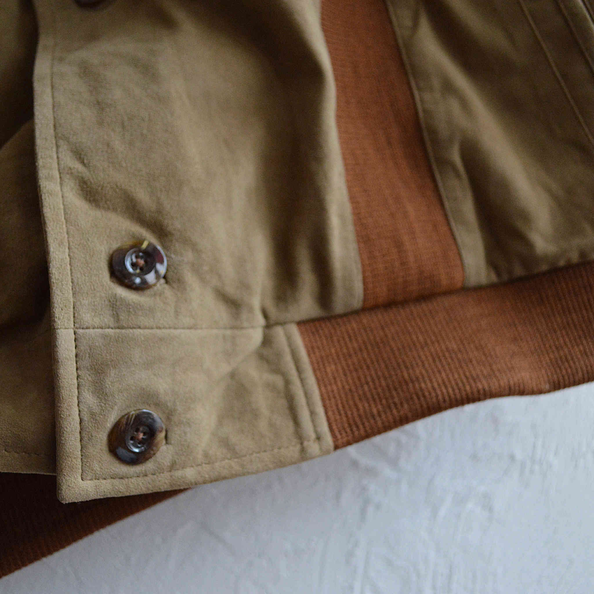 Nasngwam. ナスングワム / ROOT LEATHER CARDIGAN ルートレザーカーディガン (BROWN ブラウン)