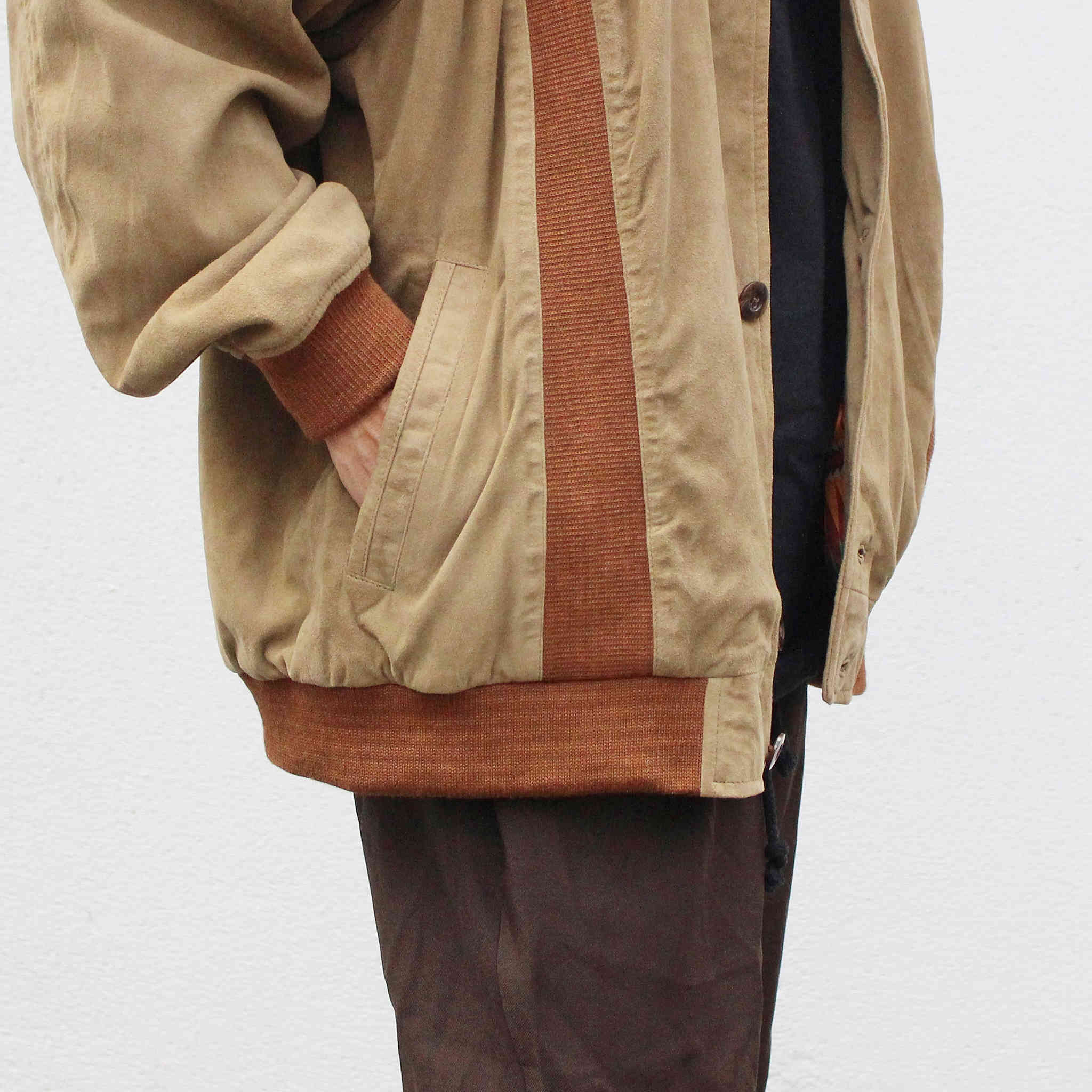 Nasngwam. ナスングワム / ROOT LEATHER CARDIGAN ルートレザーカーディガン (BROWN ブラウン)