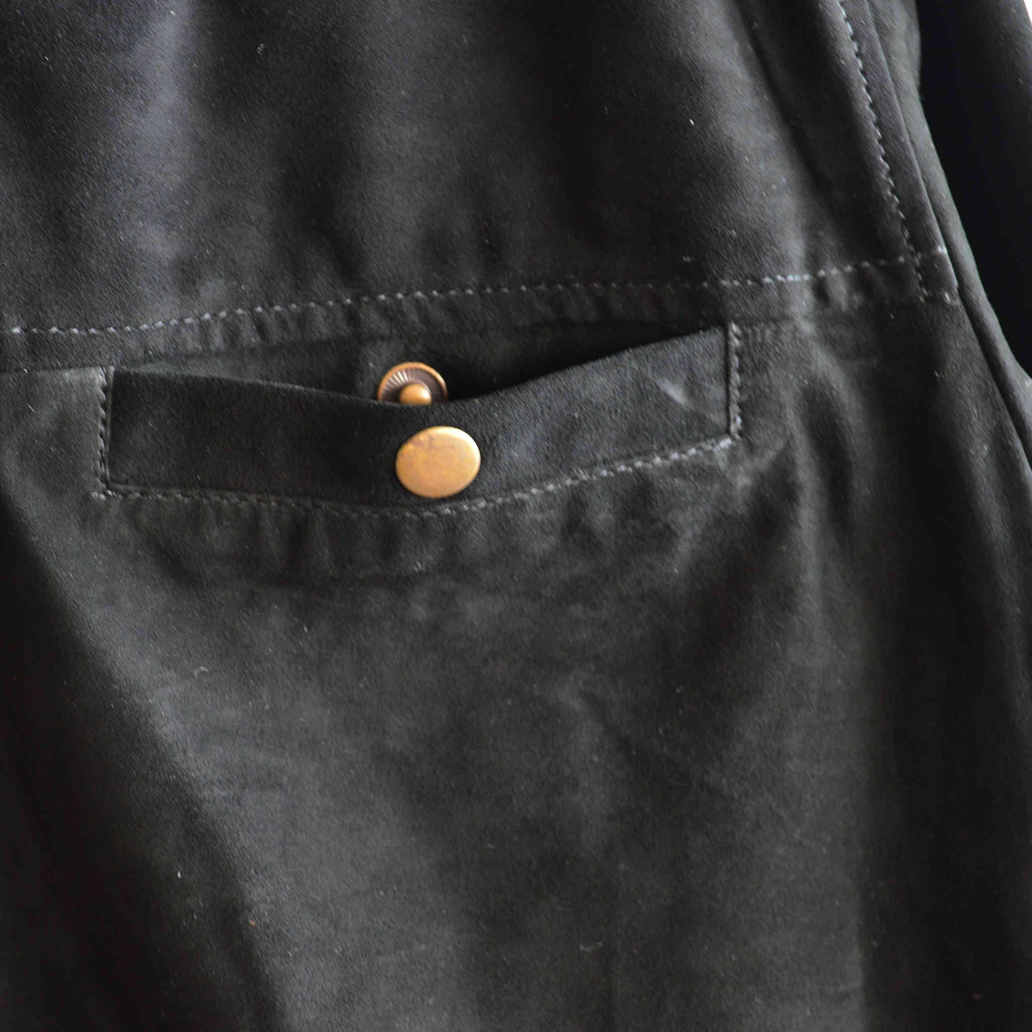 LEATHER TRAMP レザートランプ / G.S.S COACH JACKET ゴートスキンスエードレザージャケット (BLACK ブラック)