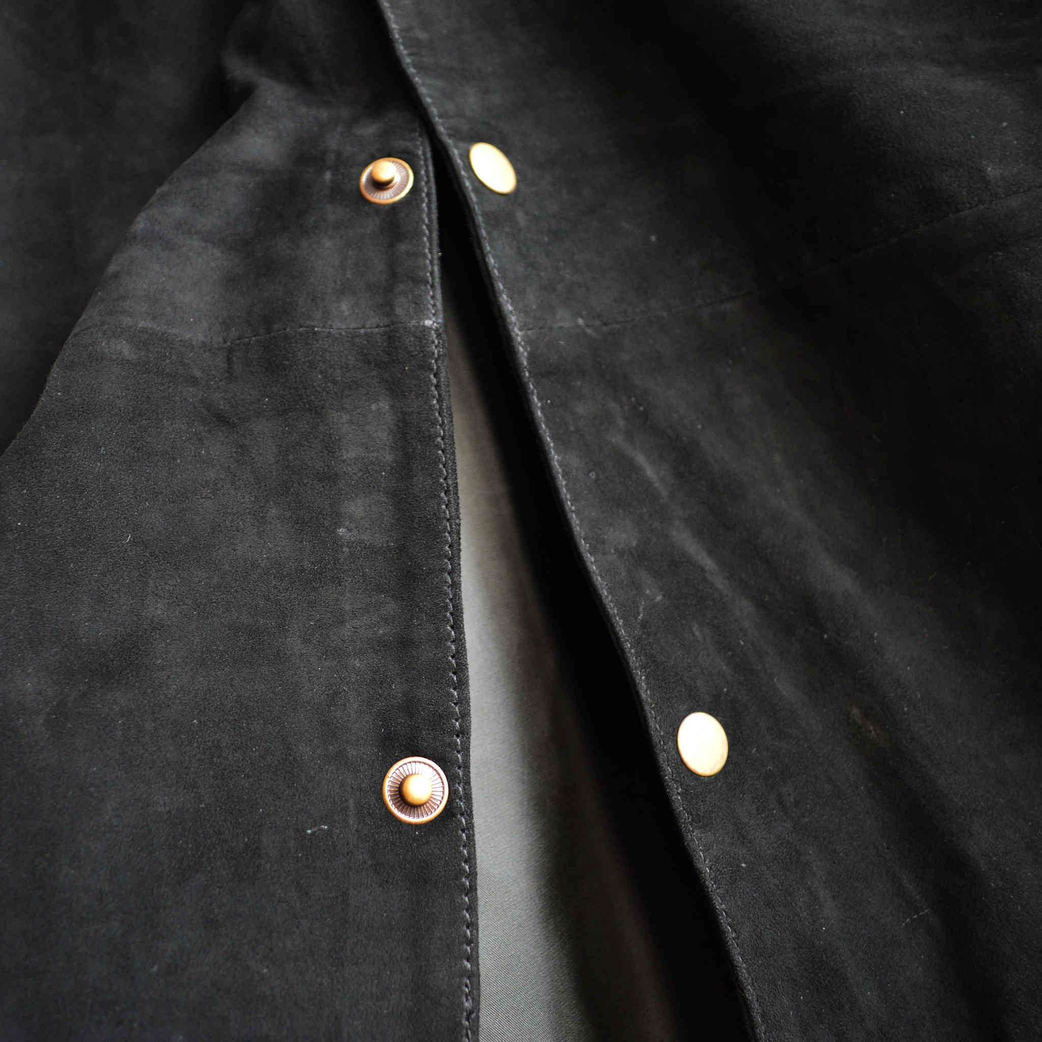 LEATHER TRAMP レザートランプ / G.S.S COACH JACKET ゴートスキンスエードレザージャケット (BLACK ブラック)