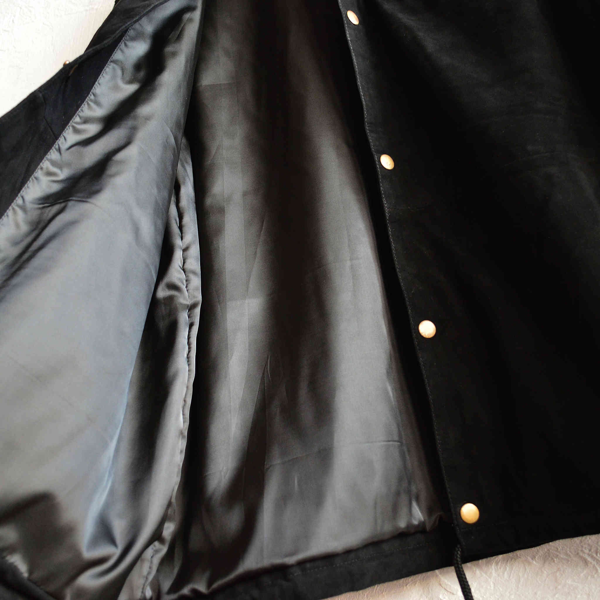 LEATHER TRAMP レザートランプ / G.S.S COACH JACKET ゴートスキンスエードレザージャケット (BLACK ブラック)