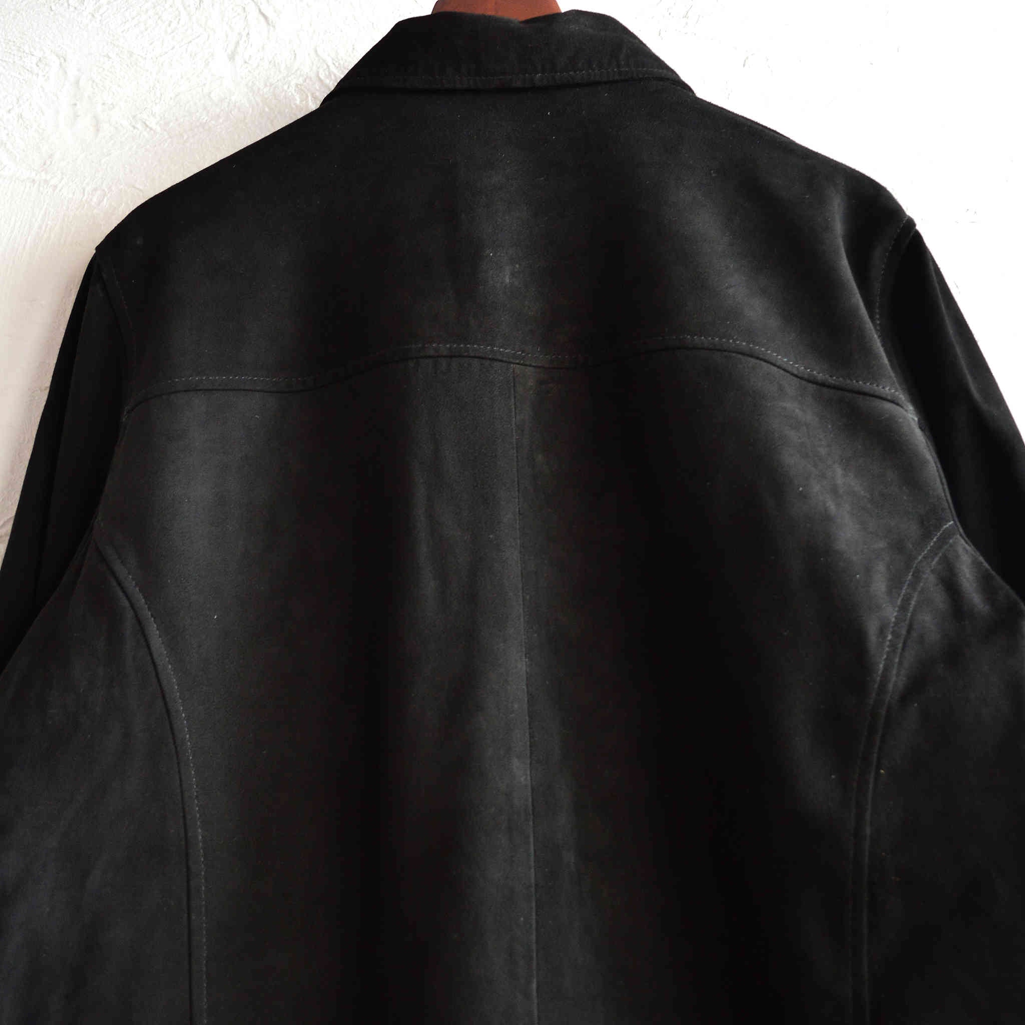 LEATHER TRAMP レザートランプ / G.S.S COACH JACKET ゴートスキンスエードレザージャケット (BLACK ブラック)