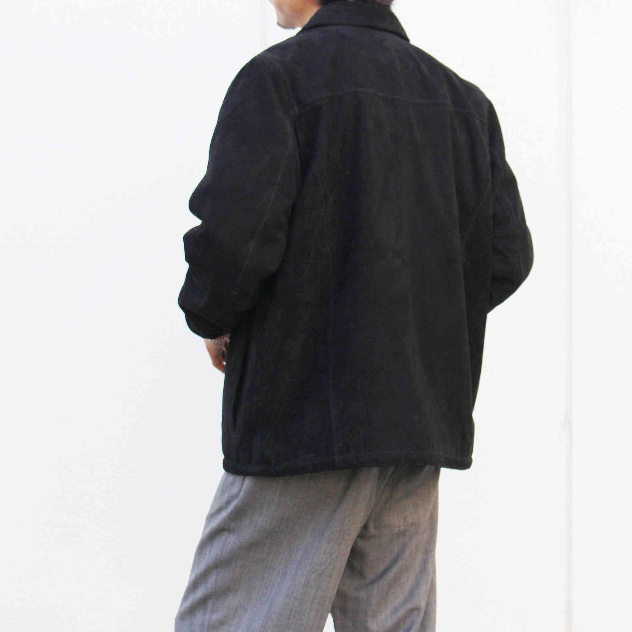 LEATHER TRAMP レザートランプ / G.S.S COACH JACKET ゴートスキンスエードレザージャケット (BLACK ブラック)