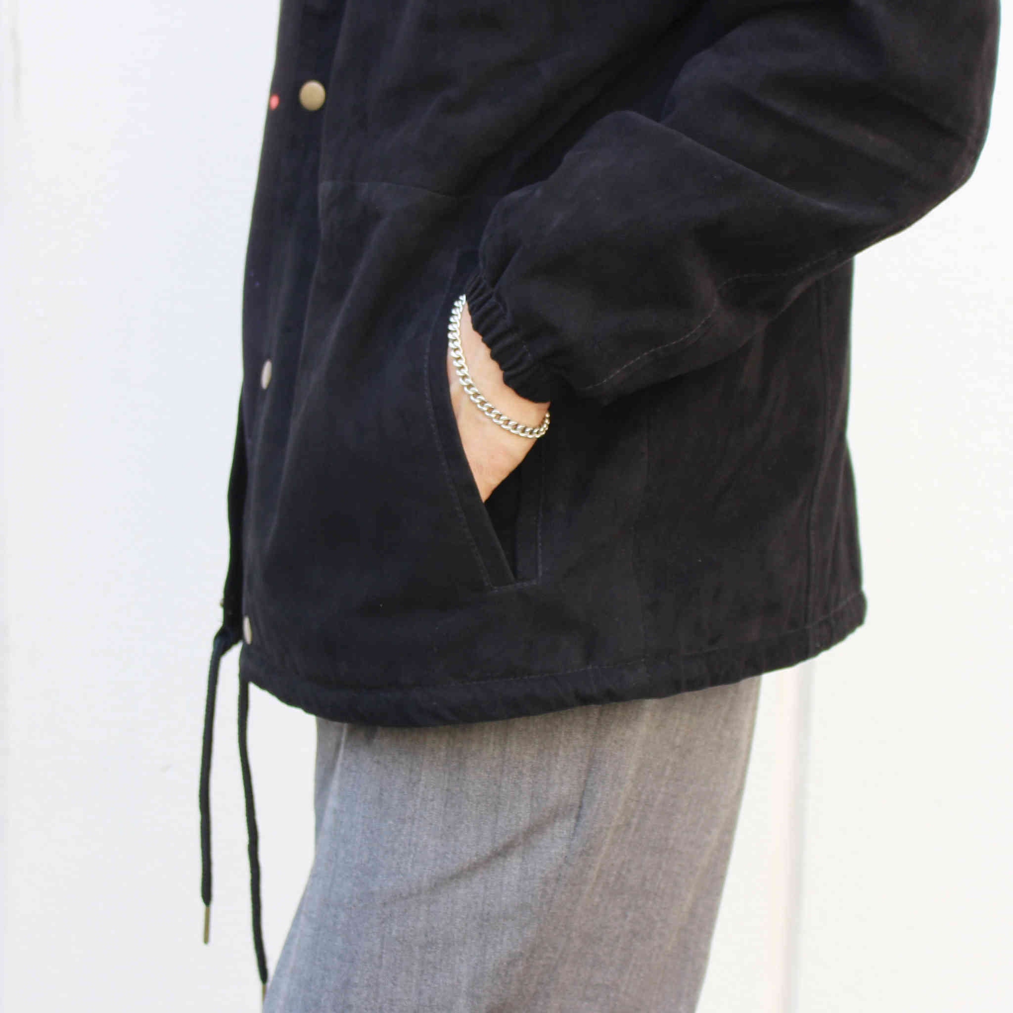 LEATHER TRAMP レザートランプ / G.S.S COACH JACKET ゴートスキンスエードレザージャケット (BLACK ブラック)