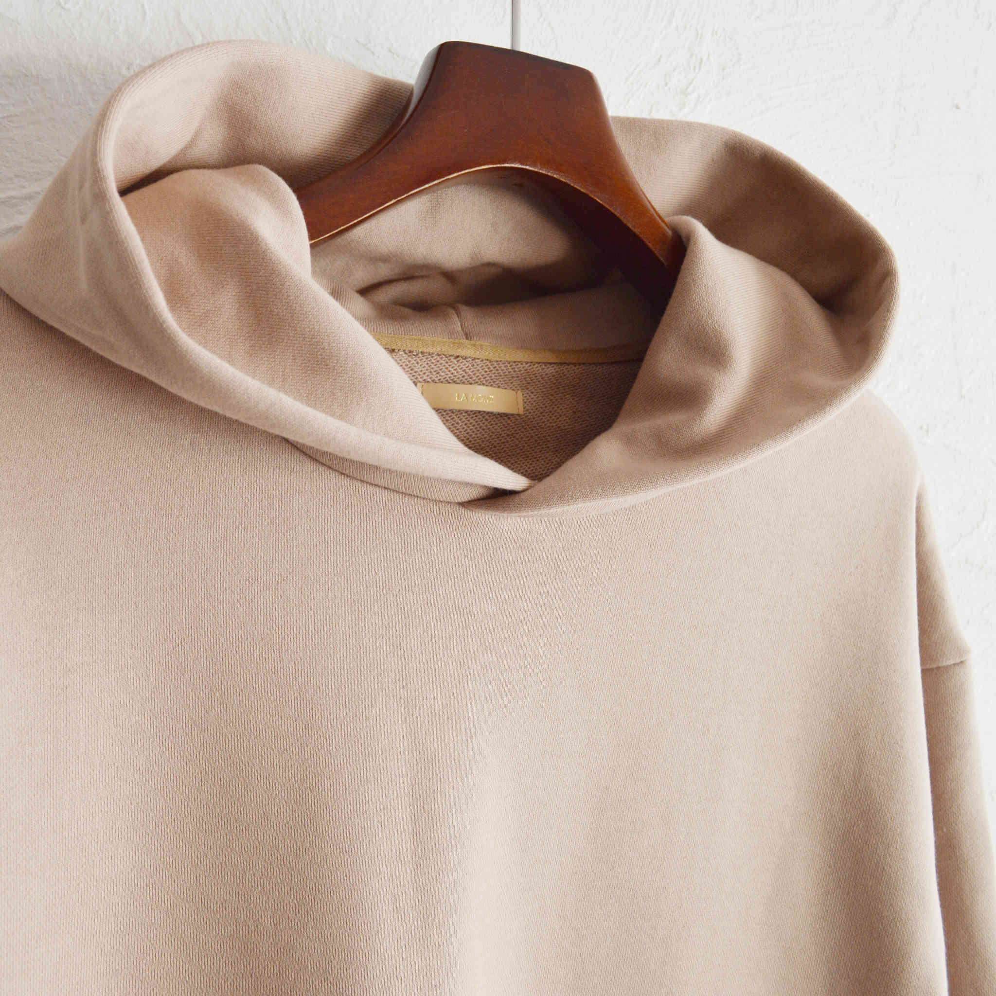 LAMOND ラモンド / SPAIN PIMA PULLOVER PARKA スペインピマプルオーバーパーカー (LIGHT BEIGE ライトベージュ)