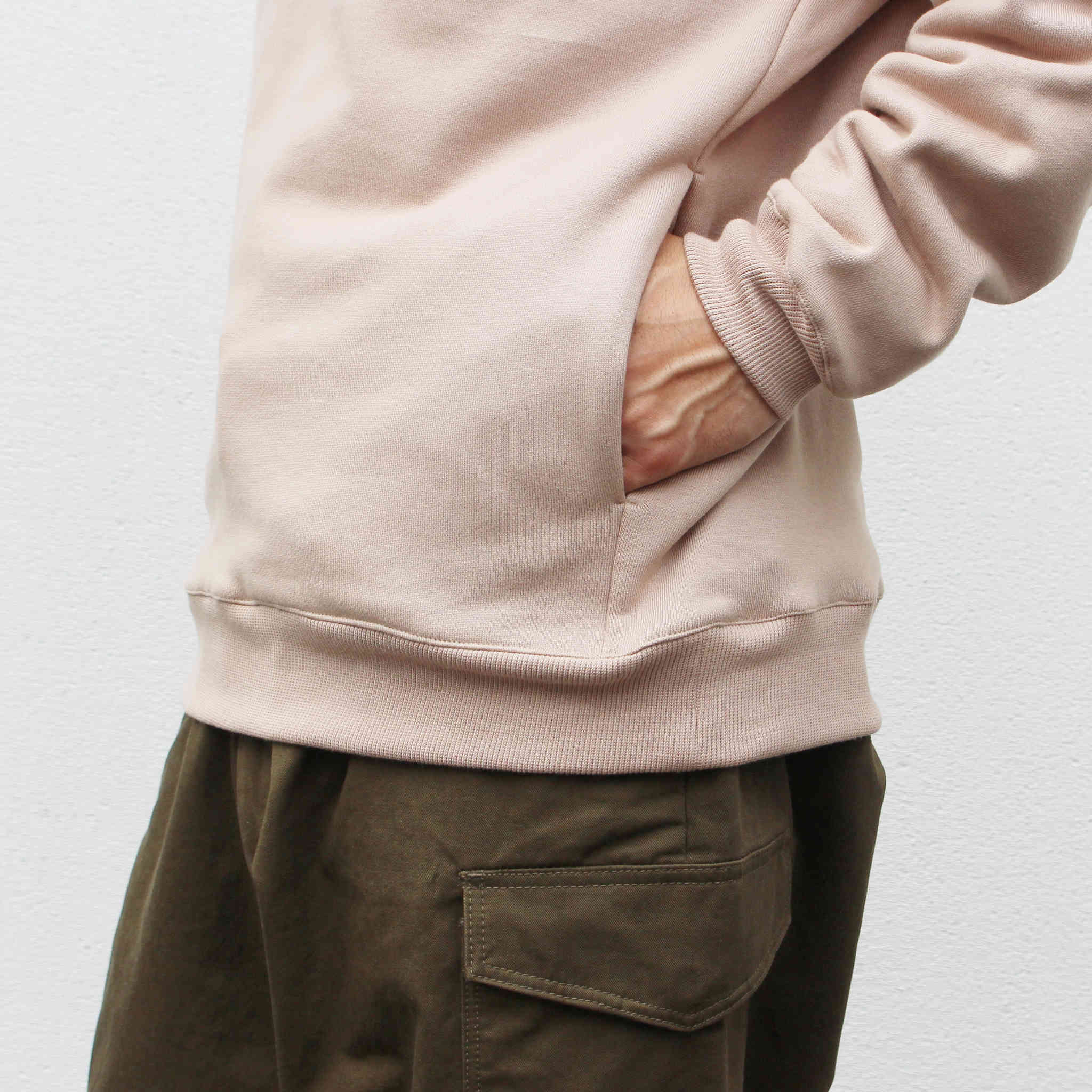 LAMOND ラモンド / SPAIN PIMA PULLOVER PARKA スペインピマプルオーバーパーカー (LIGHT BEIGE ライトベージュ)