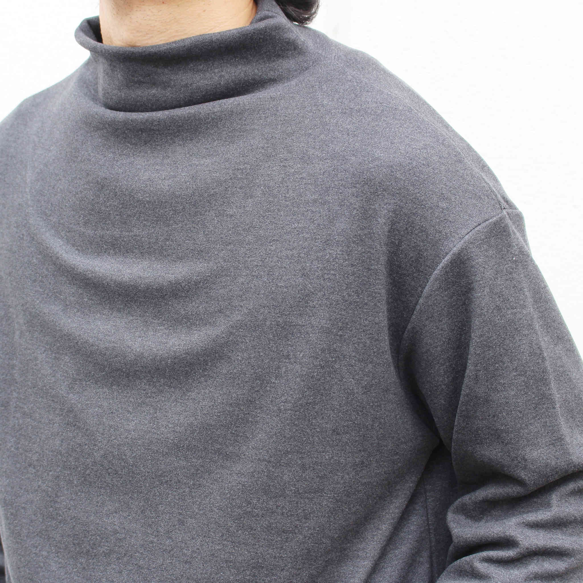 LAMOND ラモンド / LOUNGE SUEDE HIGH NECK ラウンジスエードハイネック (CHRACOAL)