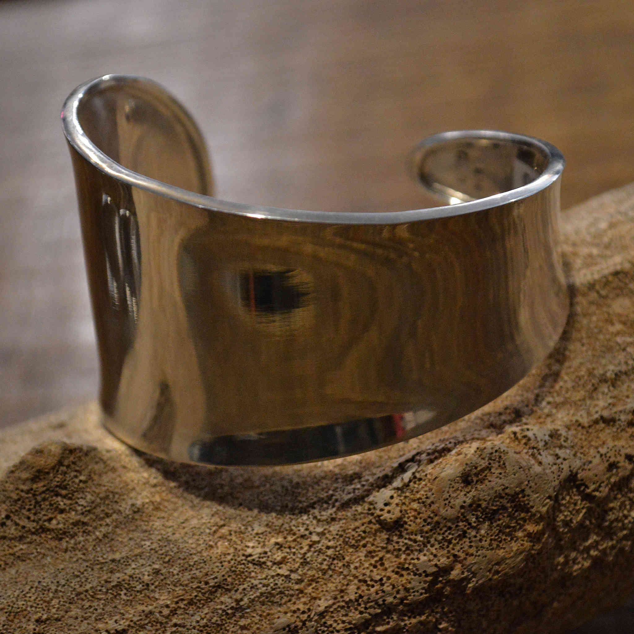 メキシカンジュエリー Hammered Cuff Bracelet - バングル/リストバンド