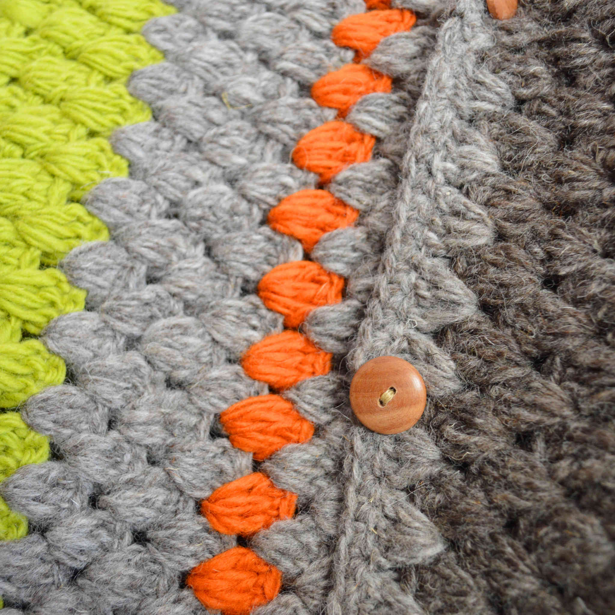 HAVE A GRATEFUL DAY ハブアグレイトフルデイ / CROCHET CARDIGAN クロシェカーディガン (BROWN ブラウン)