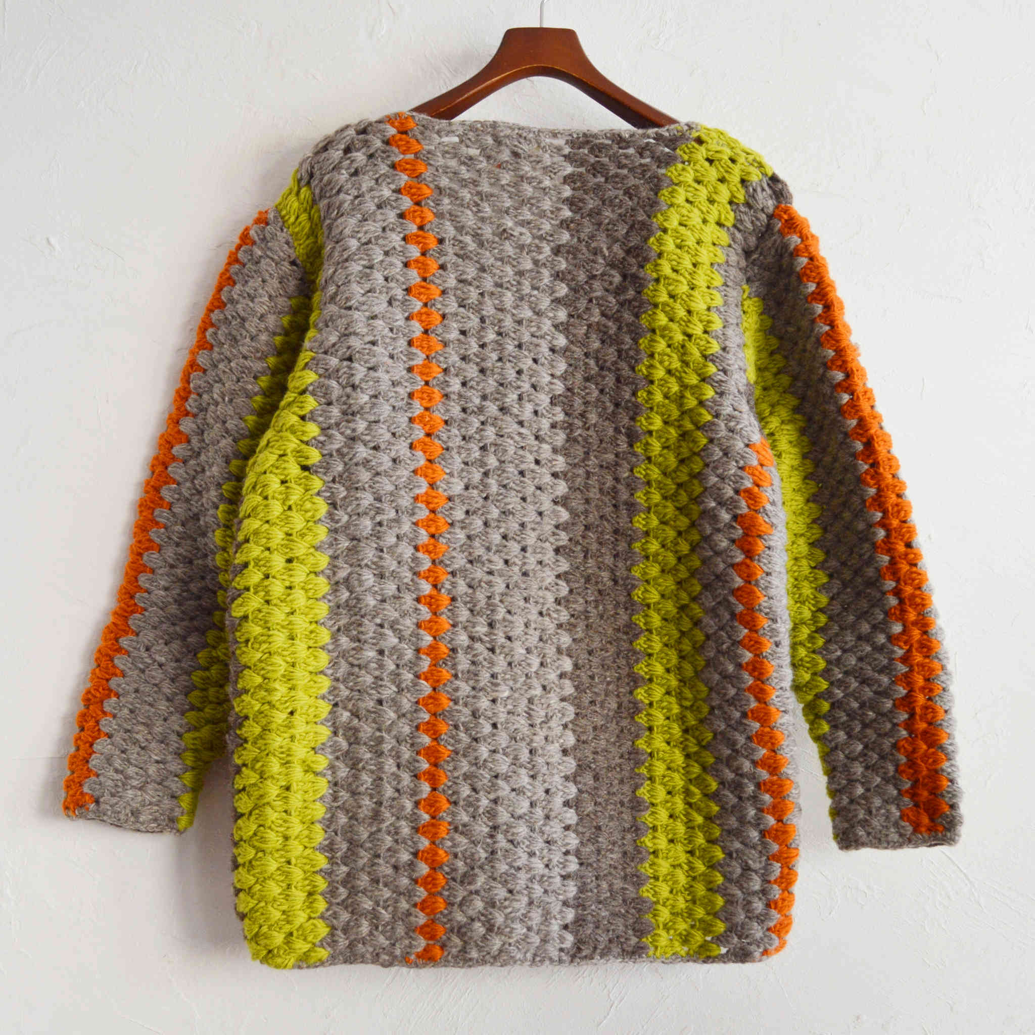 HAVE A GRATEFUL DAY ハブアグレイトフルデイ / CROCHET CARDIGAN クロシェカーディガン (BROWN ブラウン)