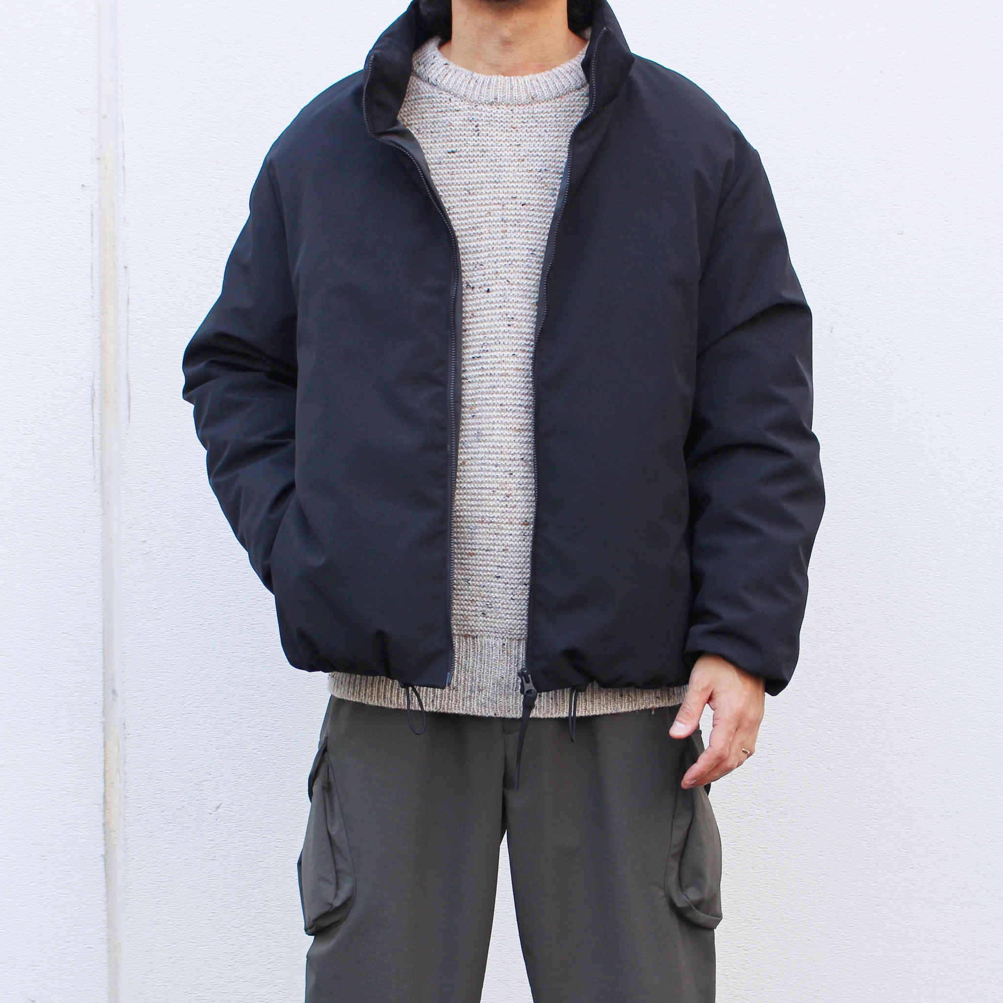 LAMOND ラモンド / WEATHER CLOTH DOWN BLOUSON ウェザークロスダウンブルゾン (BLACK ブラック)