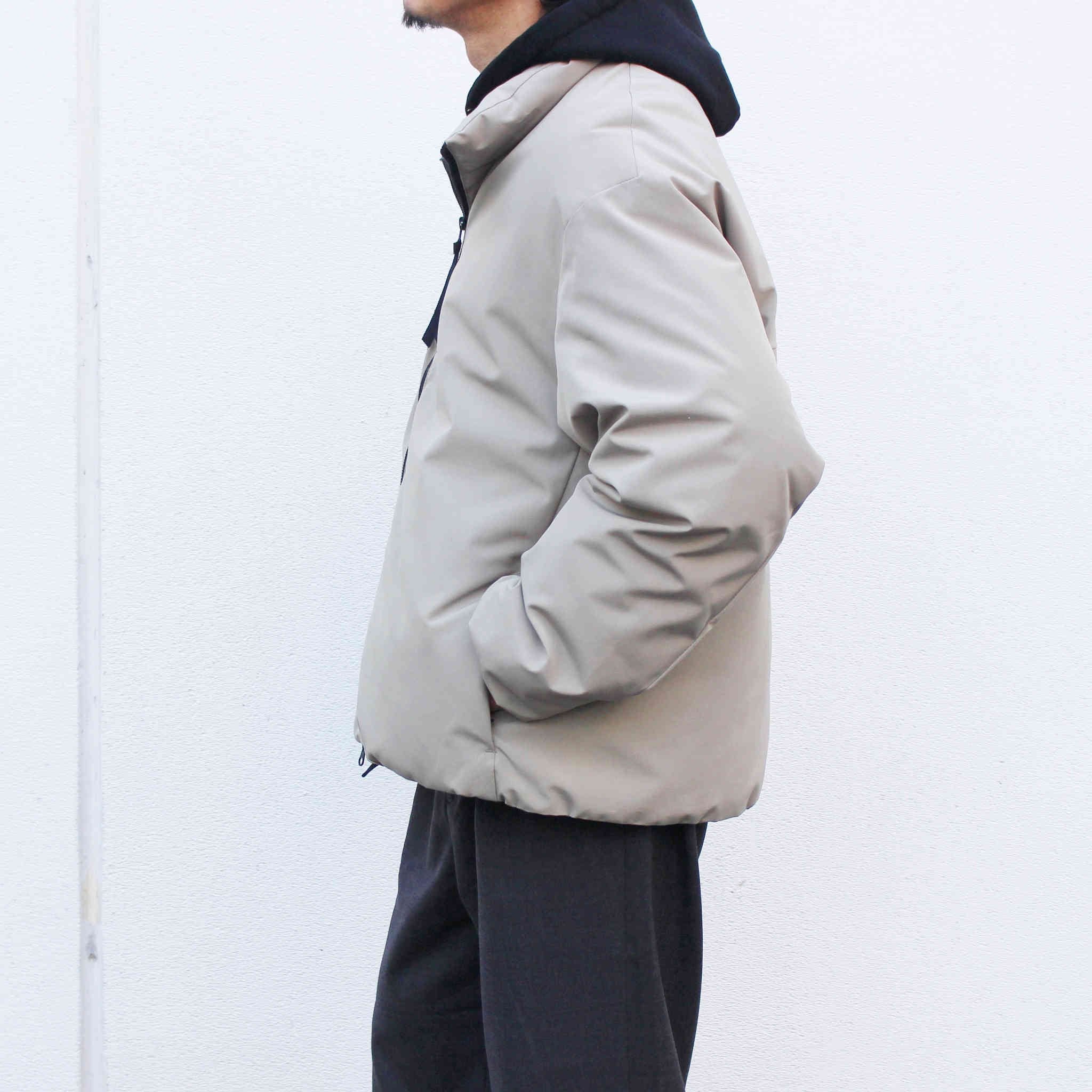 LAMOND ラモンド / WEATHER CLOTH DOWN BLOUSON ウェザークロスダウンブルゾン (GREIGE グレージュ)