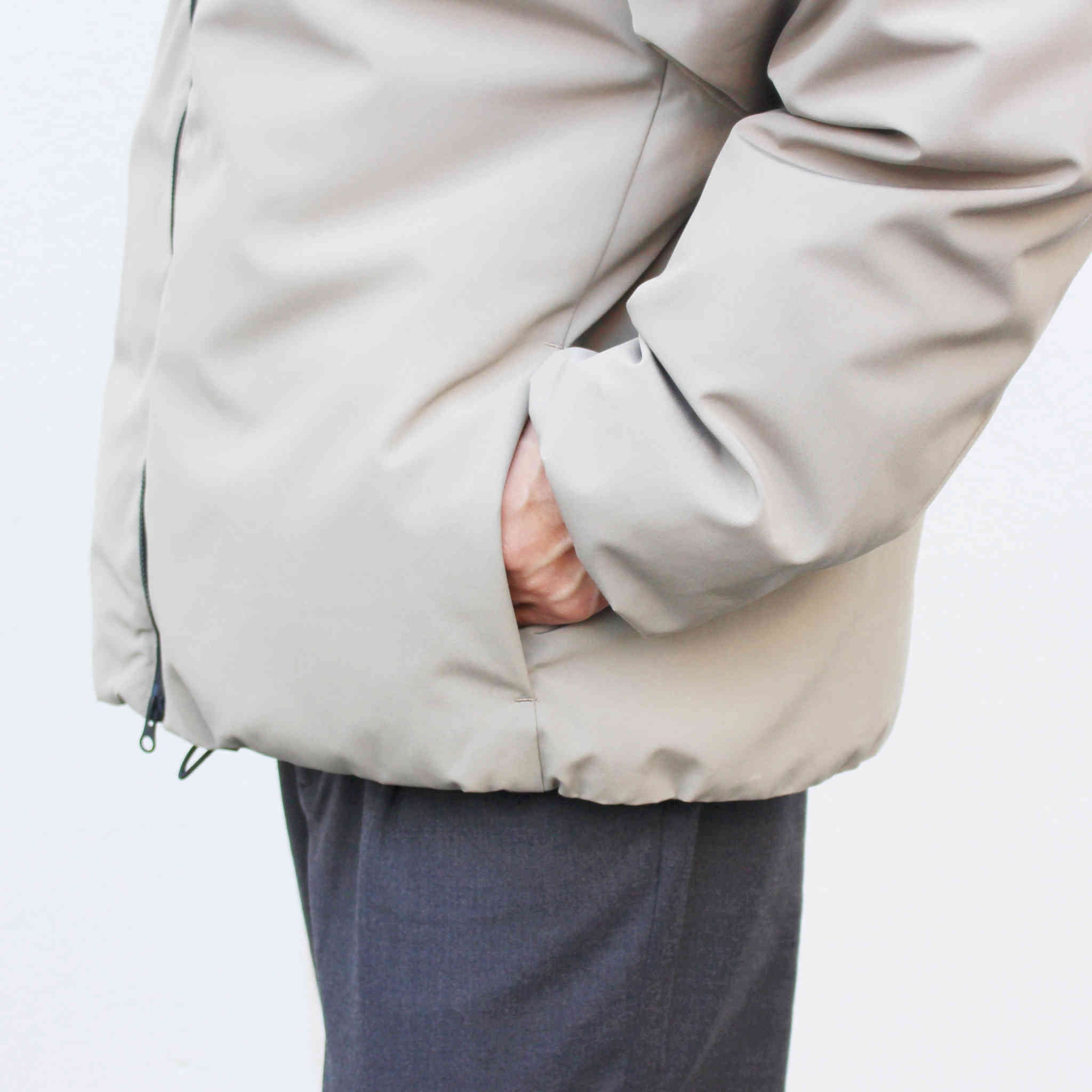 LAMOND ラモンド / WEATHER CLOTH DOWN BLOUSON ウェザークロスダウンブルゾン (GREIGE グレージュ)