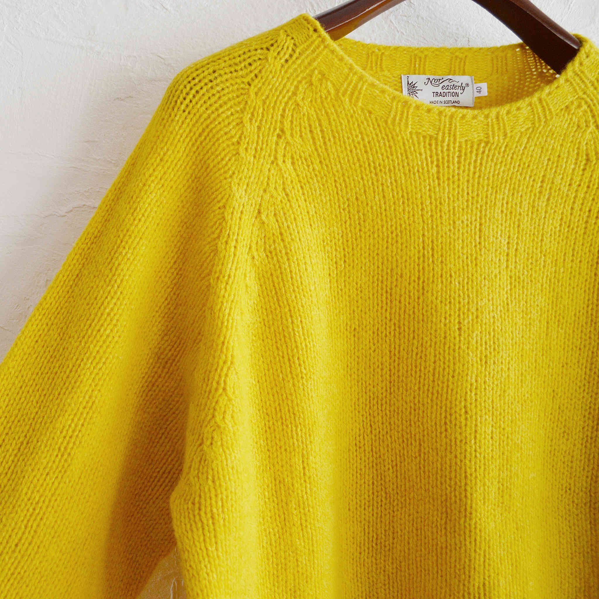 NOR’EASTERLY ノア イースターリー / 2PLY RAGLAN CREW クルーネックニット (GORSE FLOWER)