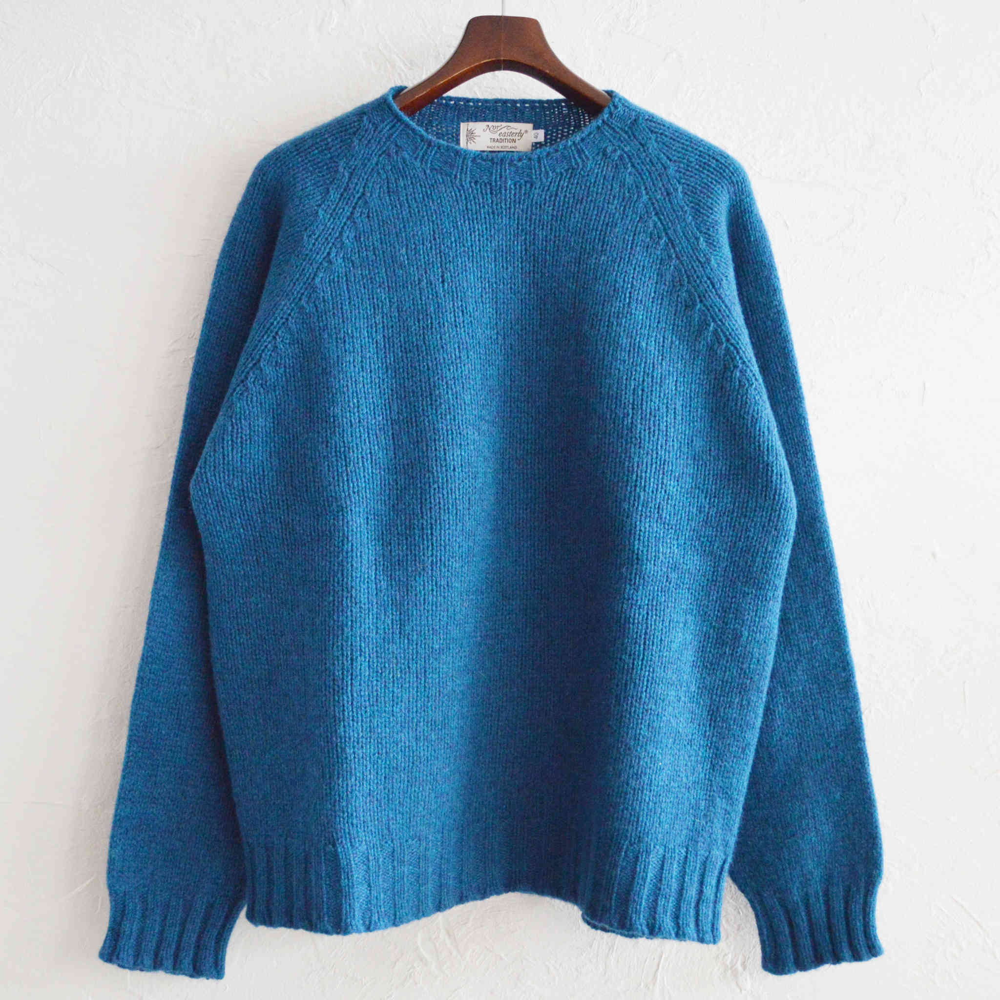 NOR’EASTERLY ノア イースターリー / 2PLY RAGLAN CREW クルーネックニット (ATLANTIC)
