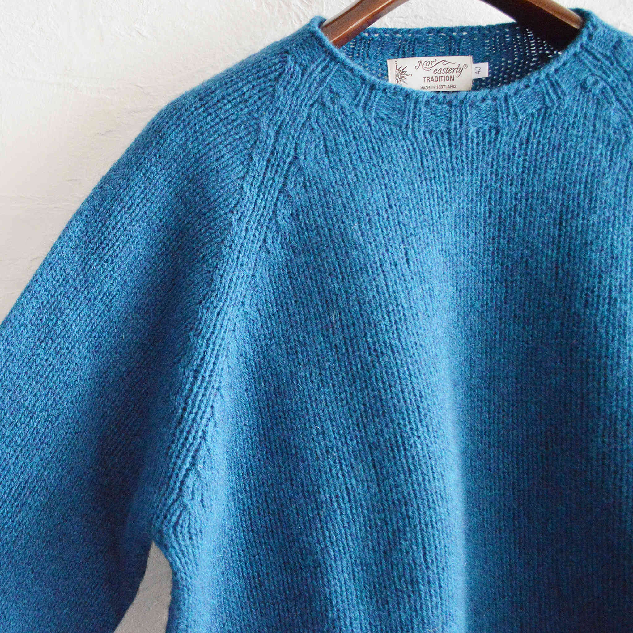 NOR’EASTERLY ノア イースターリー / 2PLY RAGLAN CREW クルーネックニット (ATLANTIC)