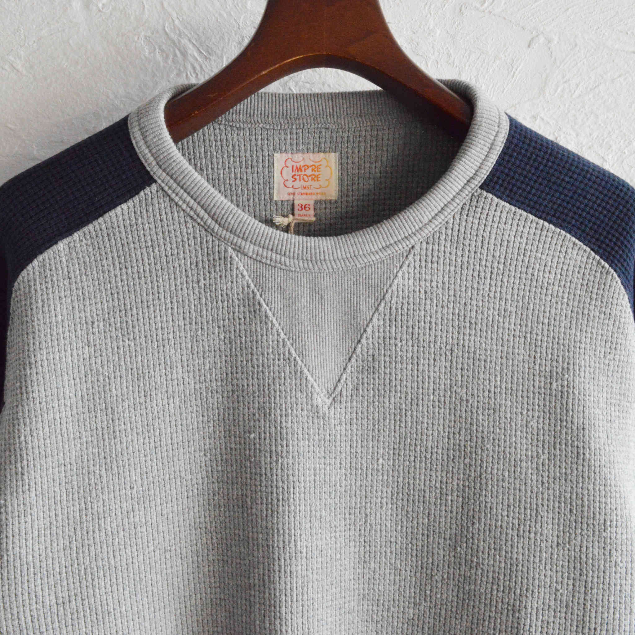 IMPRESTORE インプレストア / Sully | Freedom thermal longsleeved t フリーダムサーマルロングスリーブT (GRAY×NAVY グレーネイビー)