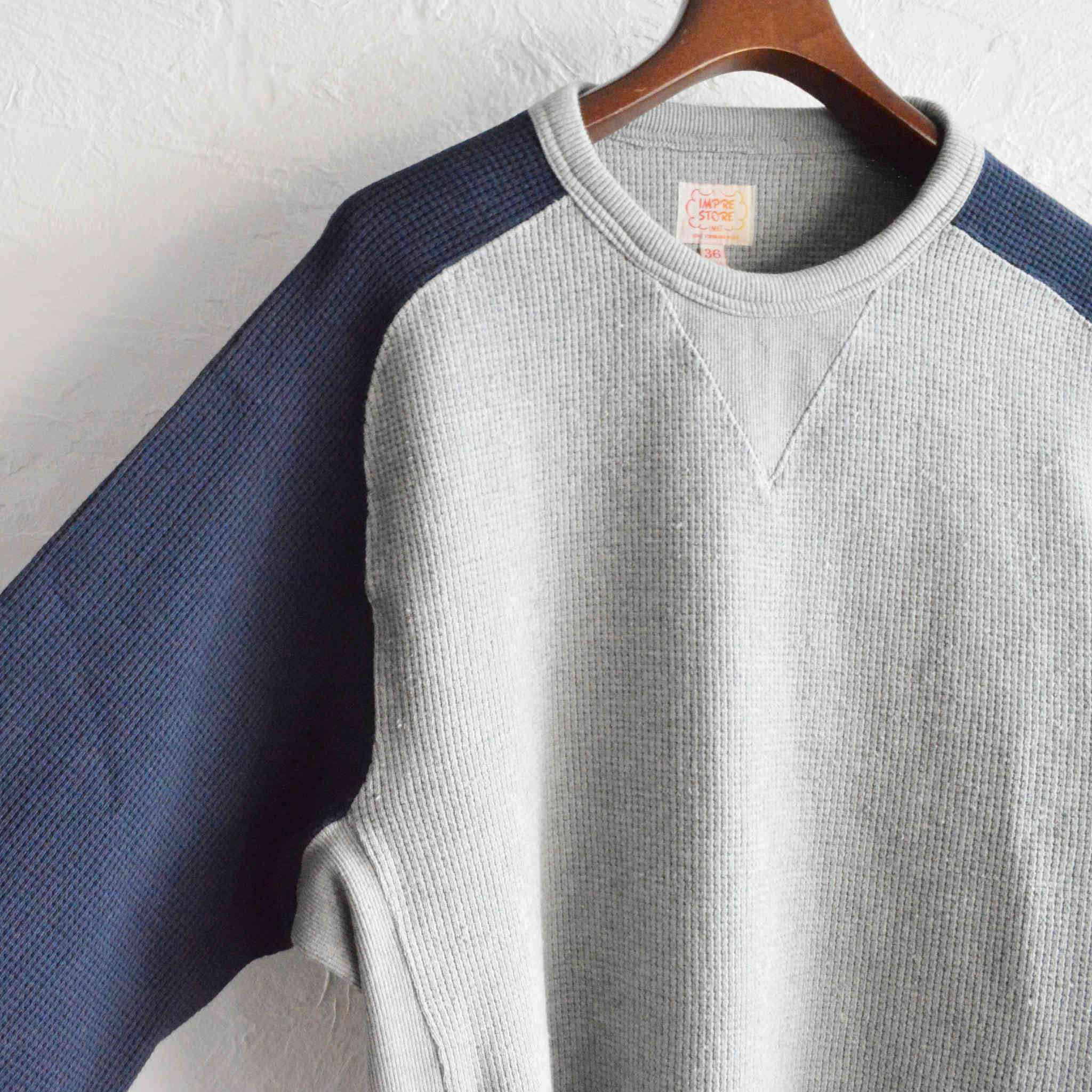 IMPRESTORE インプレストア / Sully | Freedom thermal longsleeved t フリーダムサーマルロングスリーブT (GRAY×NAVY グレーネイビー)