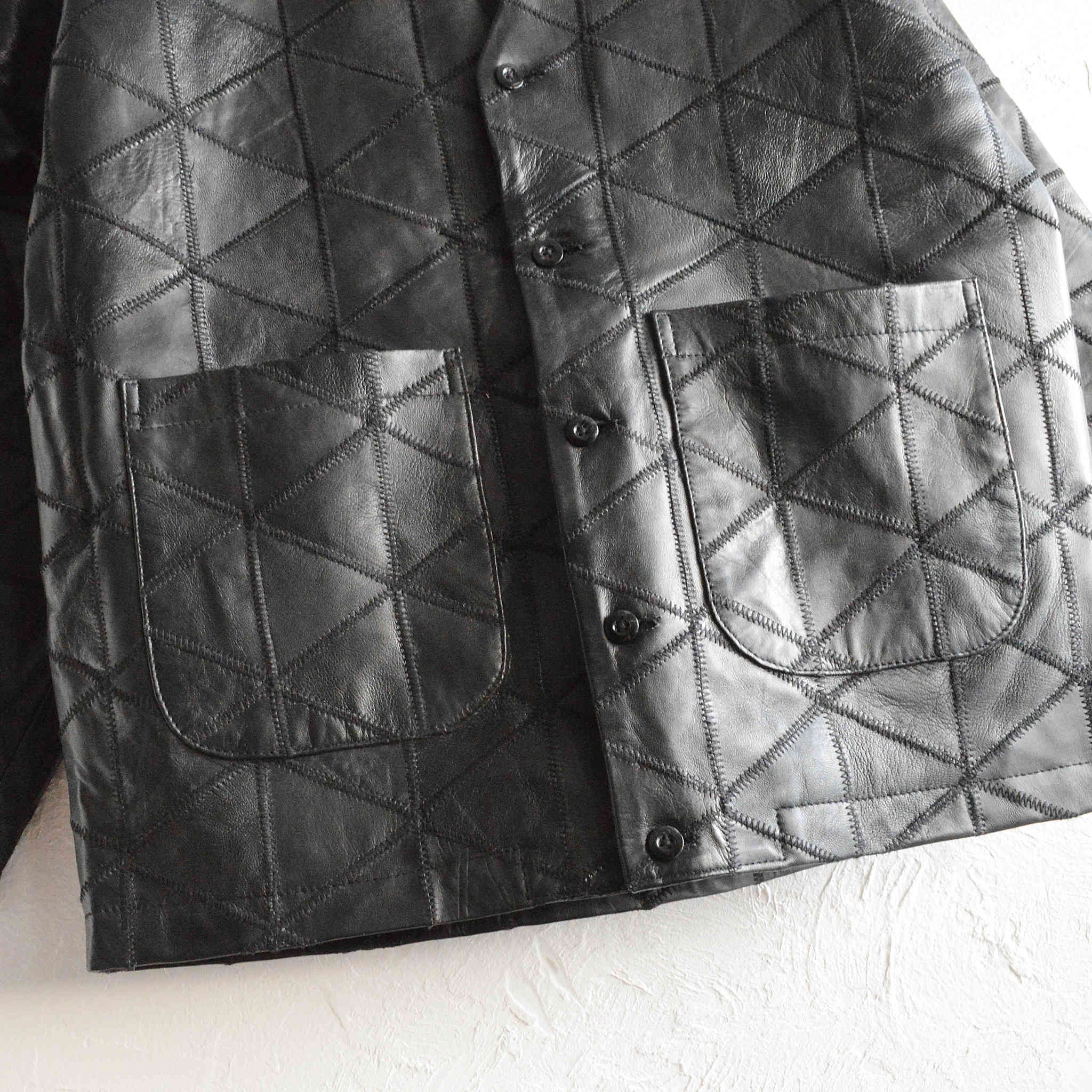 Nasngwam. ナスングワム / WAILERS LEATHER JACKET ウェイラーズレザージャケット (BLACK ブラック)