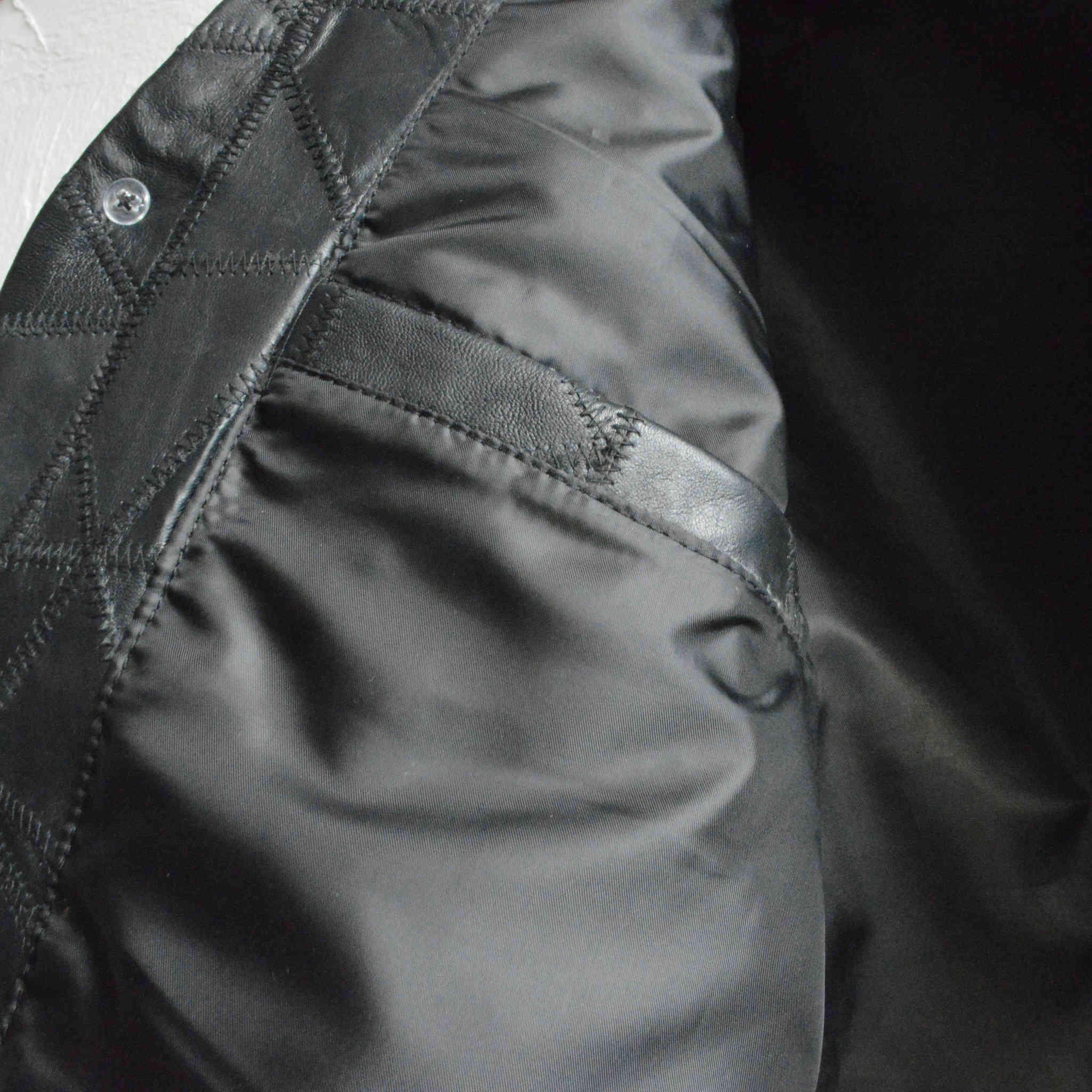 Nasngwam. ナスングワム / WAILERS LEATHER JACKET ウェイラーズレザージャケット (BLACK ブラック)