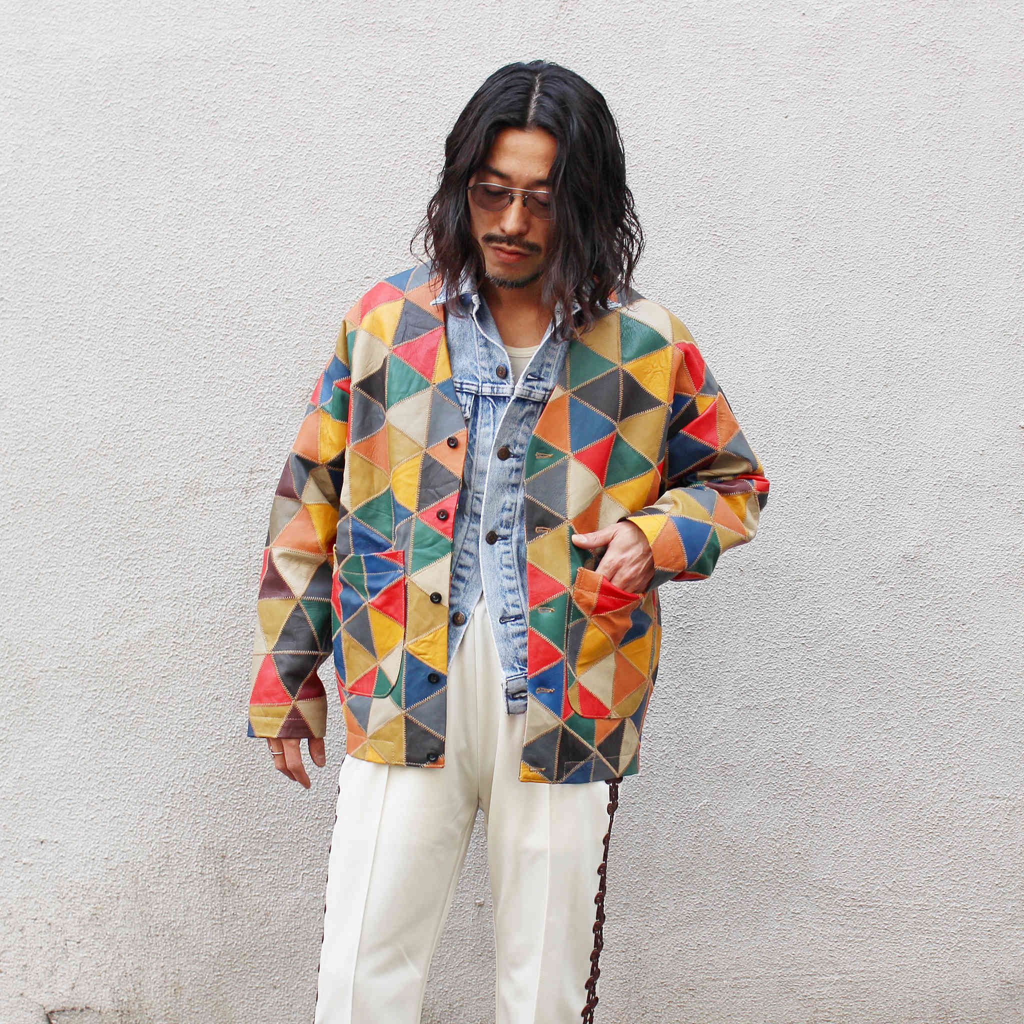 Nasngwam. ナスングワム / WAILERS LEATHER JACKET ウェイラーズレザージャケット (MULTI マルチ)