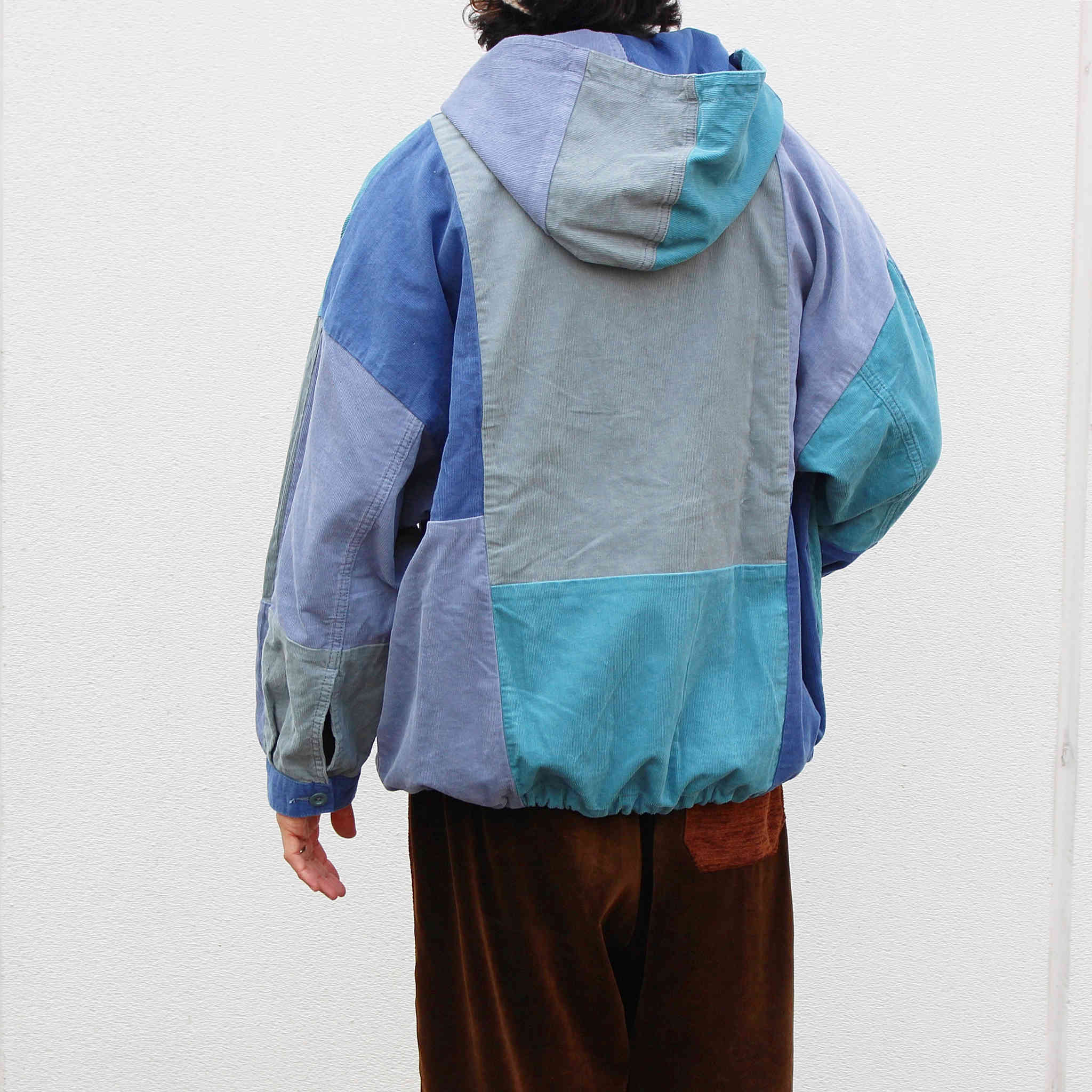 HAVE A GRATEFUL DAY ハブアグレイトフルデイ / LACE UP HOODIE レースアップフーディー (NAVY ネイビー)